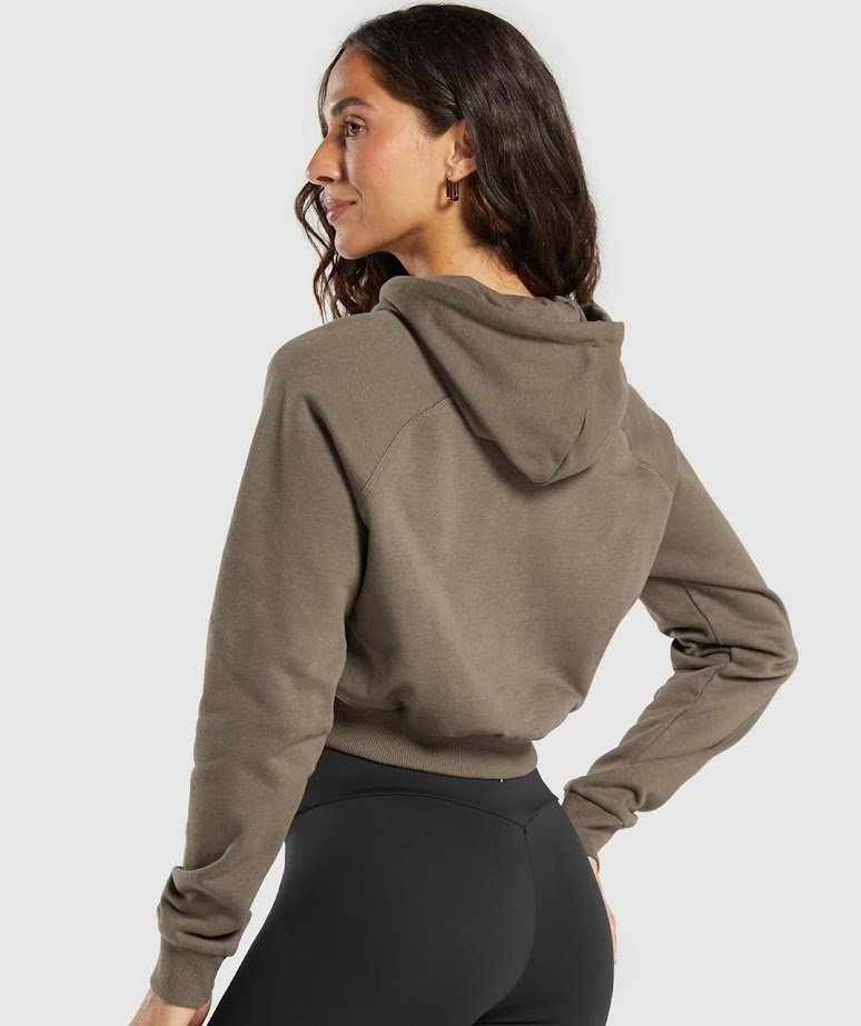 Training Fleece Cropped Hoodie // GYMSHARK - Image 2