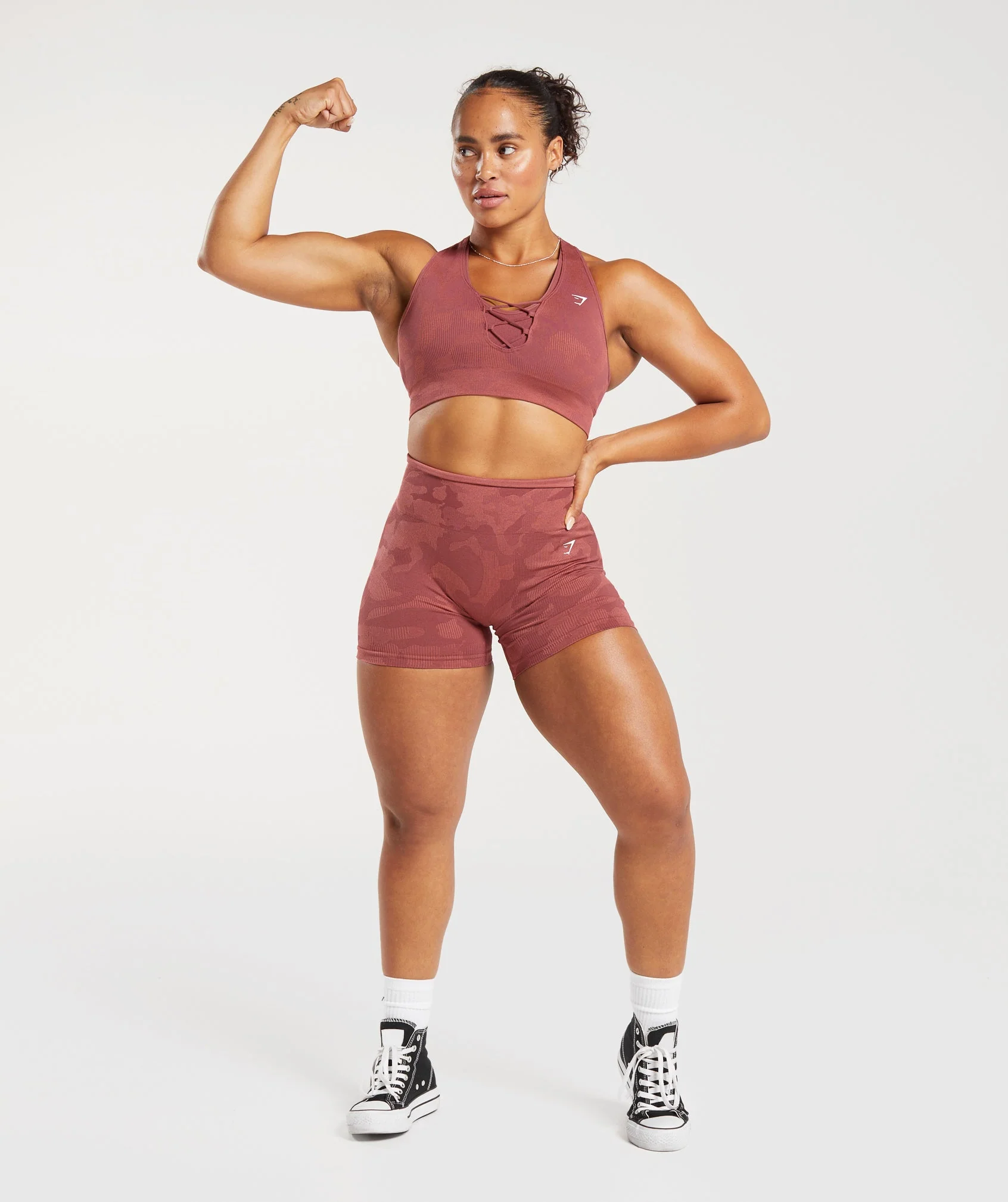 Adapt Camo Seamless Ribbed Sports Bra // GYMSHARK - Image 3