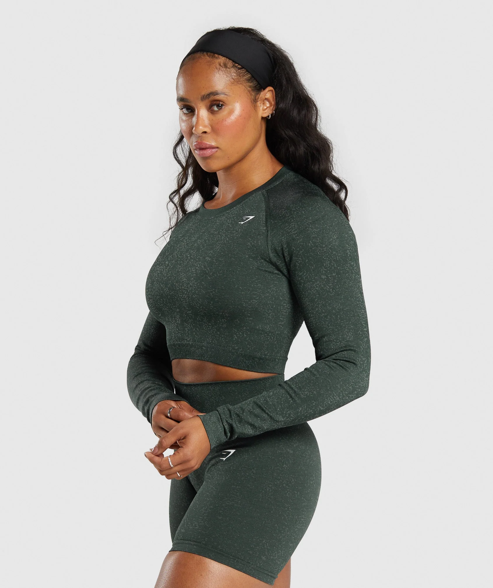 Adapt Fleck Seamless Long Sleeve Crop Top // GYMSHARK - Image 3