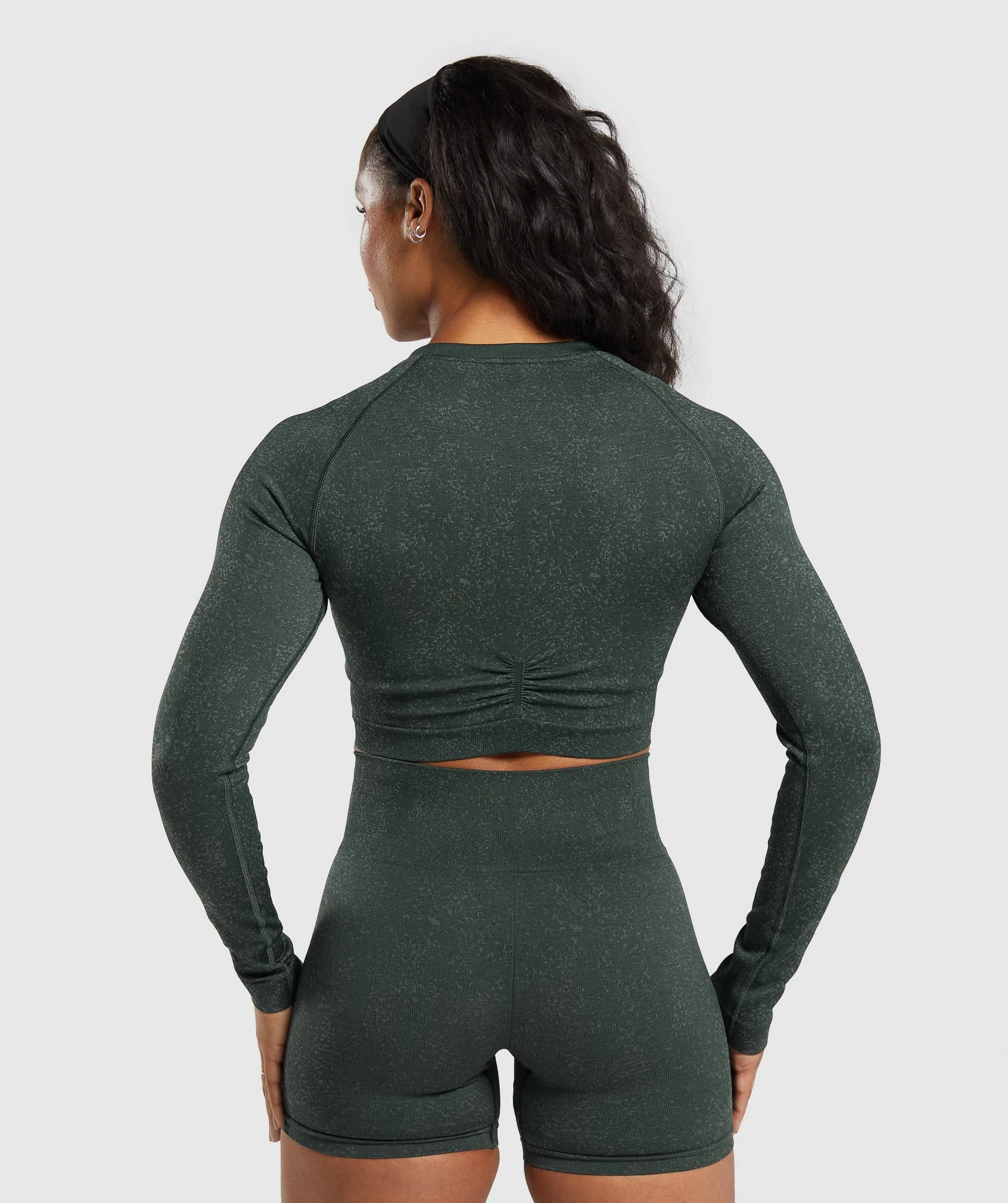 Adapt Fleck Seamless Long Sleeve Crop Top // GYMSHARK - Image 2