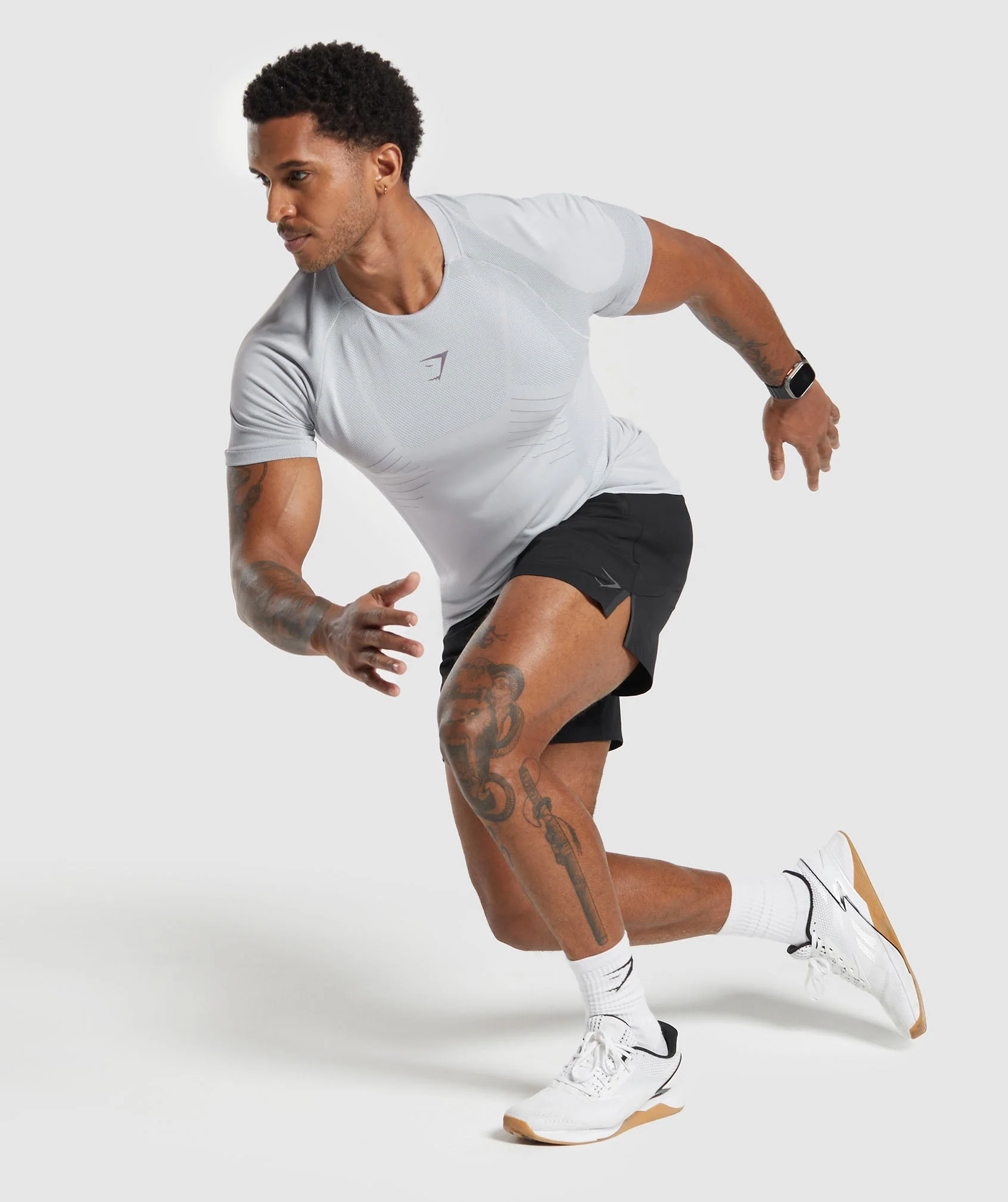 Apex Seamless T-Shirt Medium Grey // GYMSHARK - Image 4