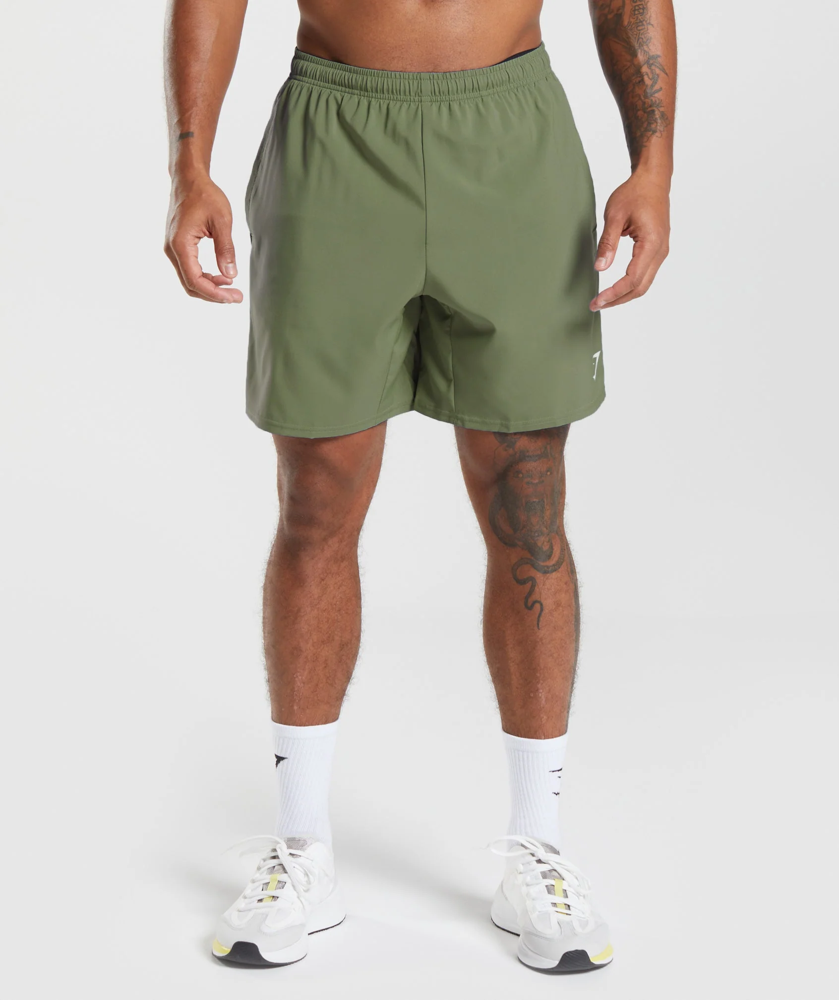 Arrival 7" Shorts Core Olive // GYMSHARK