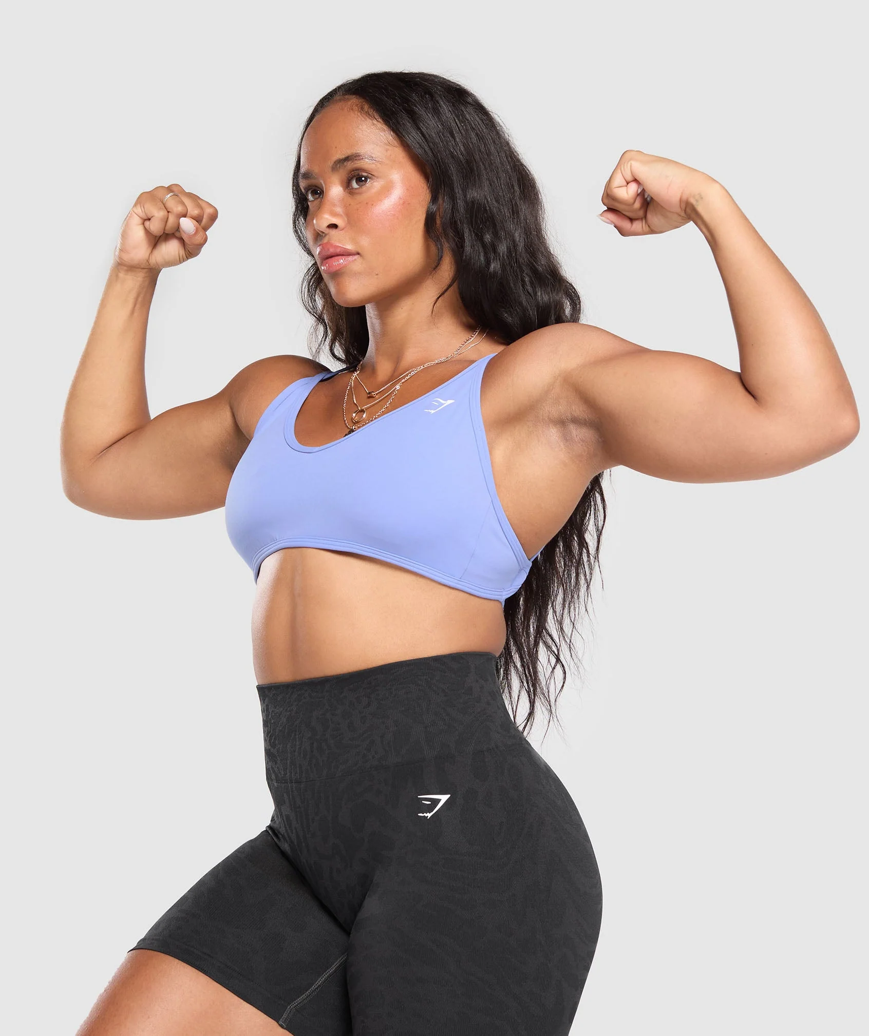 Back Gains Sports Bra Lift Blue // GYMSHARK - Image 3