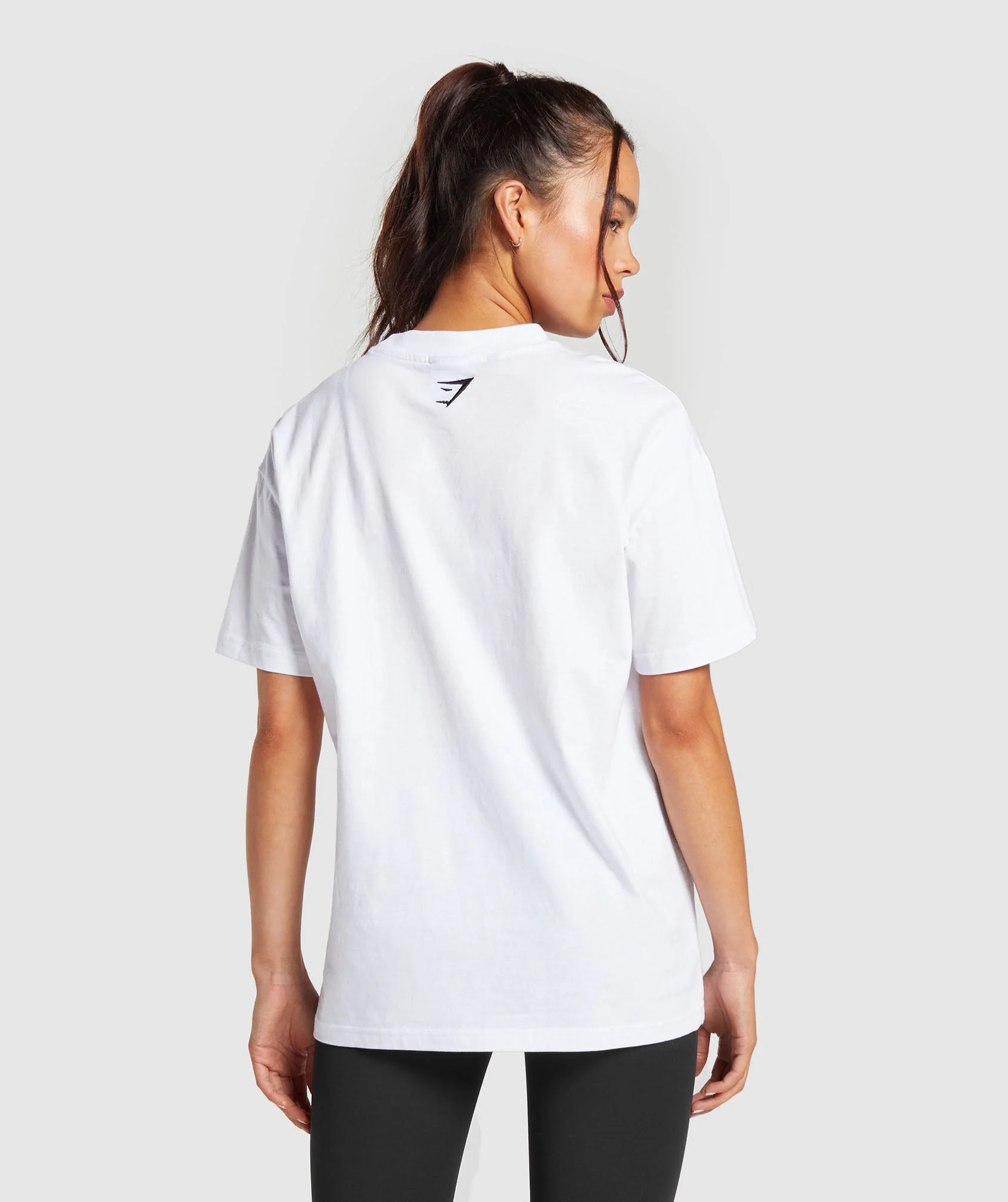 Block Oversized T-Shirt Withe // GYMSHARK - Image 2