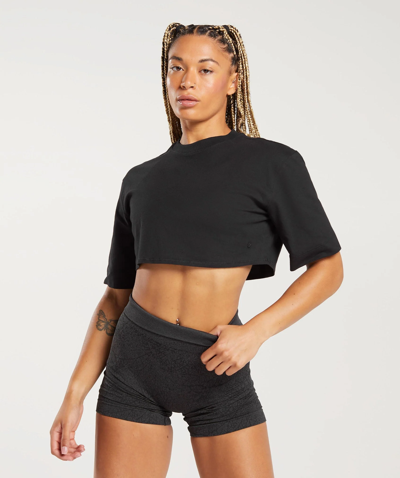 Cotton Boxy Crop Top // GYMSHARK