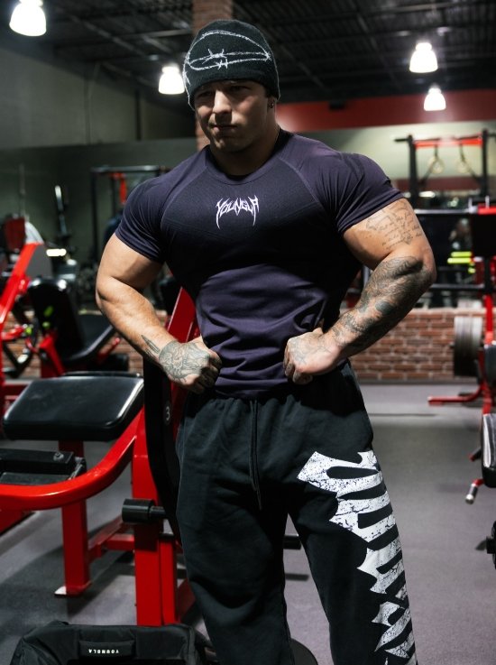 4041 - Warrior Compression Tees Purple // YOUNGLA - Image 2