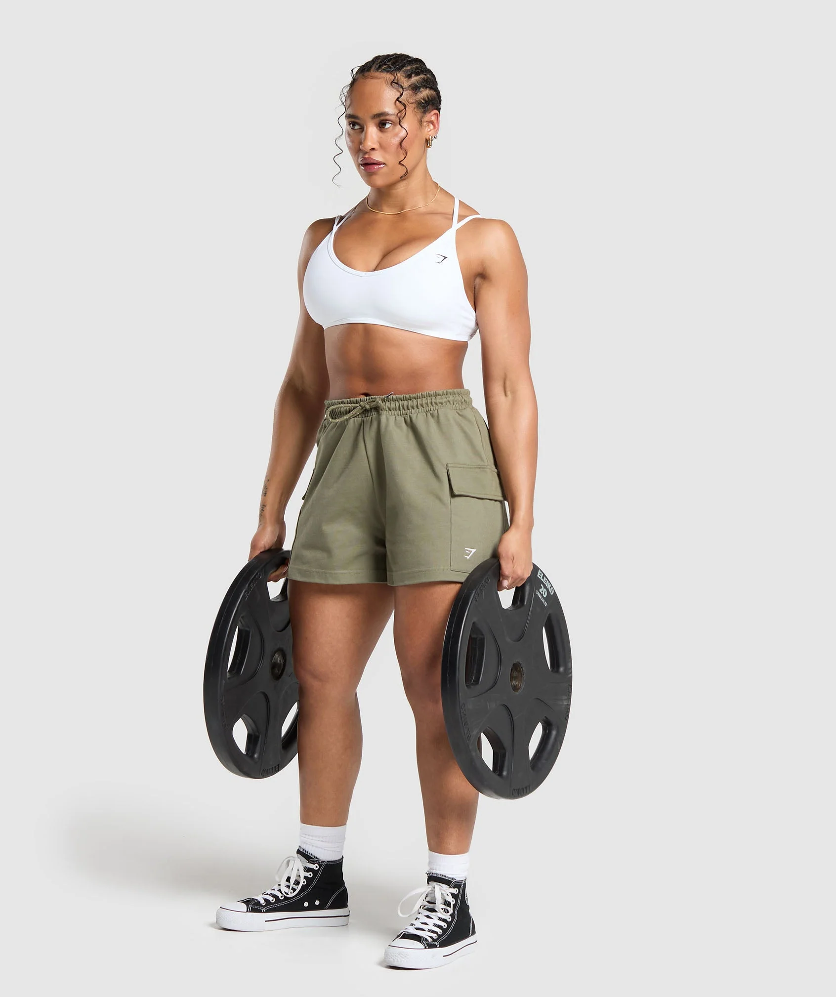 Cargo Pocket Shorts Utility Green // GYMSHARK - Image 4