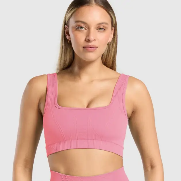 Corset Seamless Sports Bra Sunset Pink // GYMSHARK