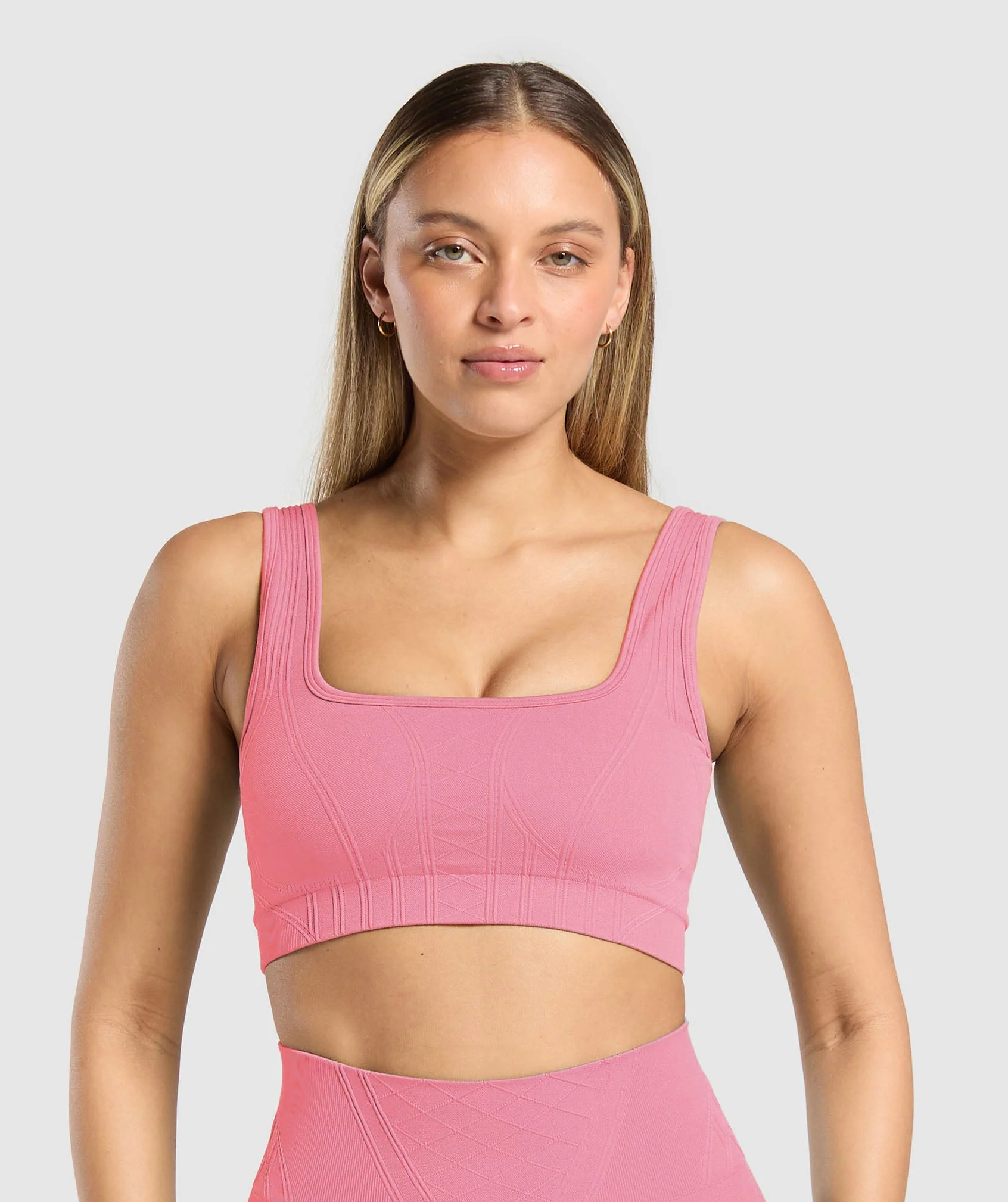 Corset Seamless Sports Bra Sunset Pink // GYMSHARK