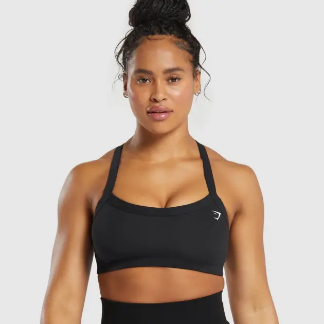 Cotton Lifting Sports Bra Black // GYMSHARK