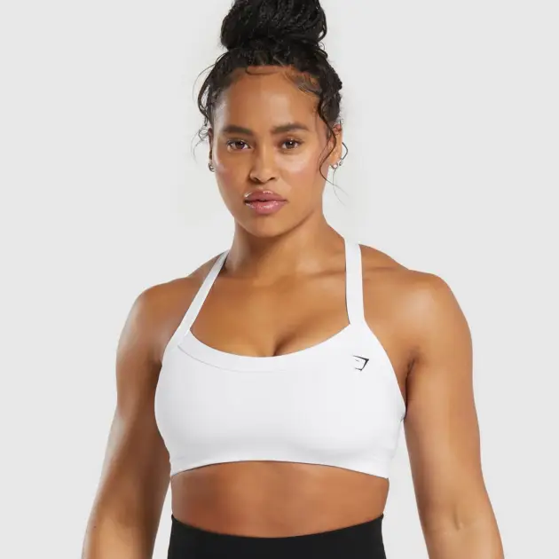 Cotton Lifting Sports Bra Withe // GYMSHARK