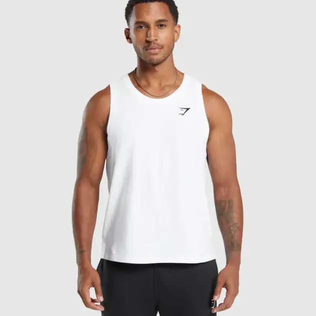 Crest Tank White // GYMSHARK