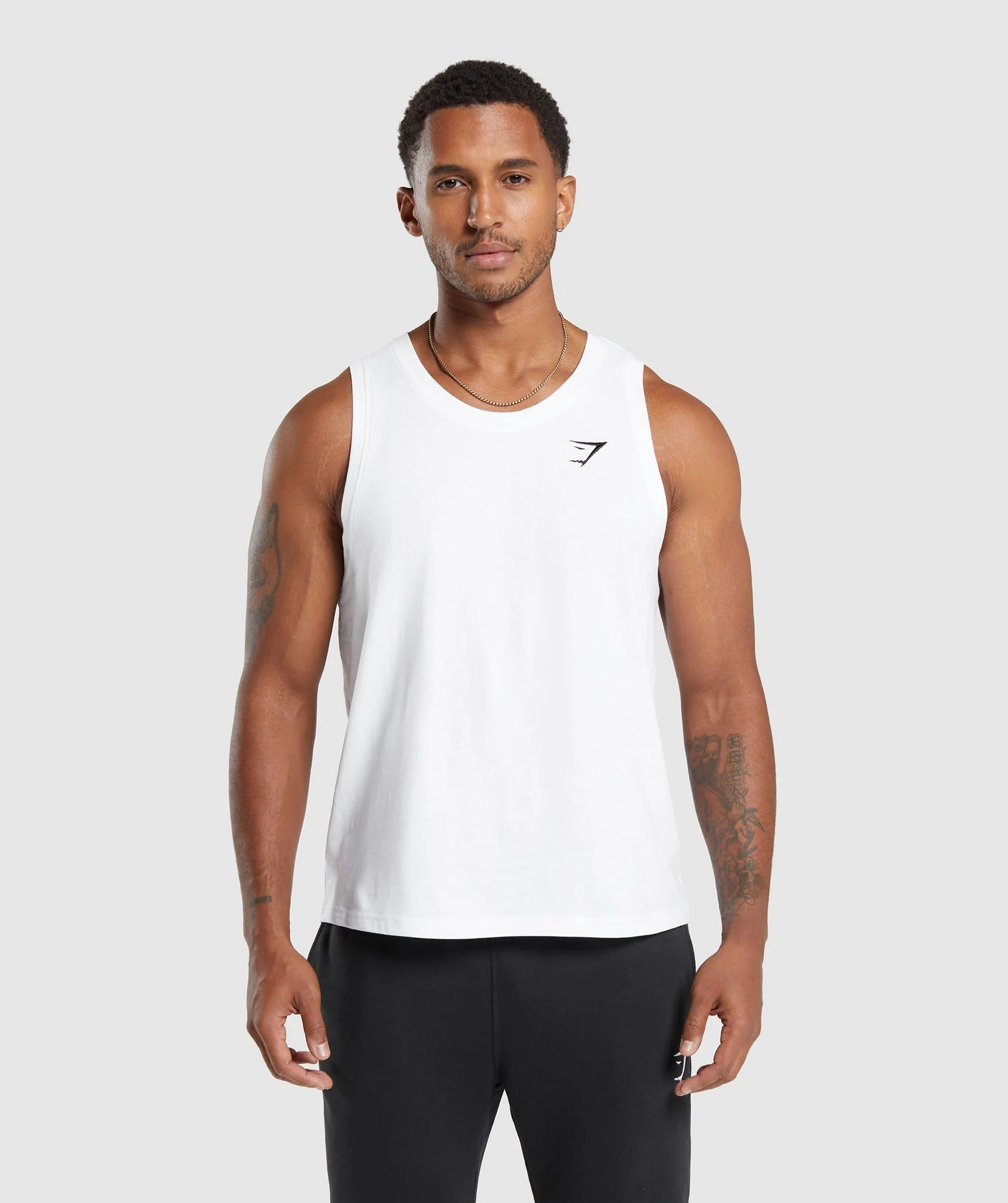 Crest Tank White // GYMSHARK