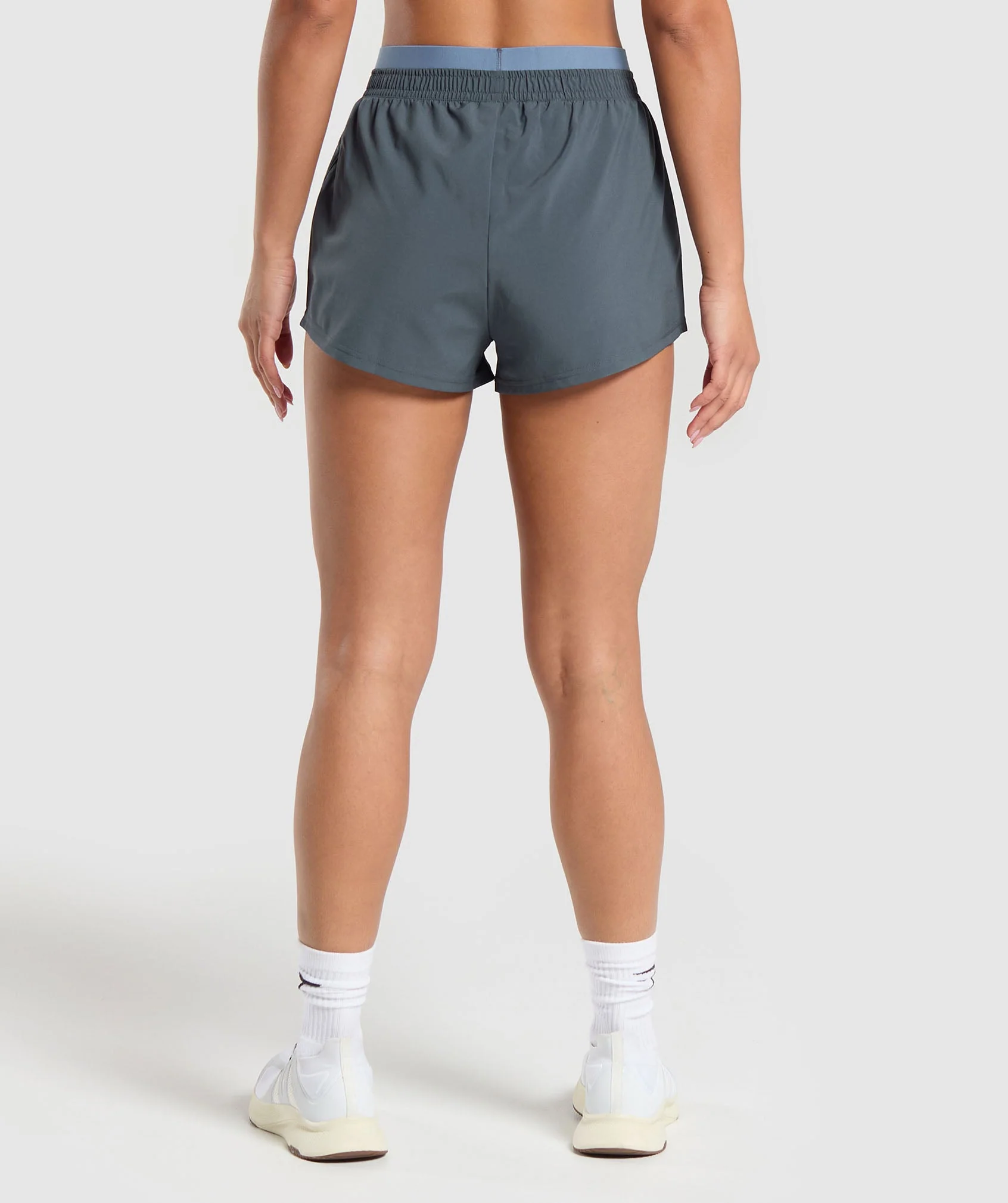 Double Waistband Shorts Blue // GYMSHARK - Image 2