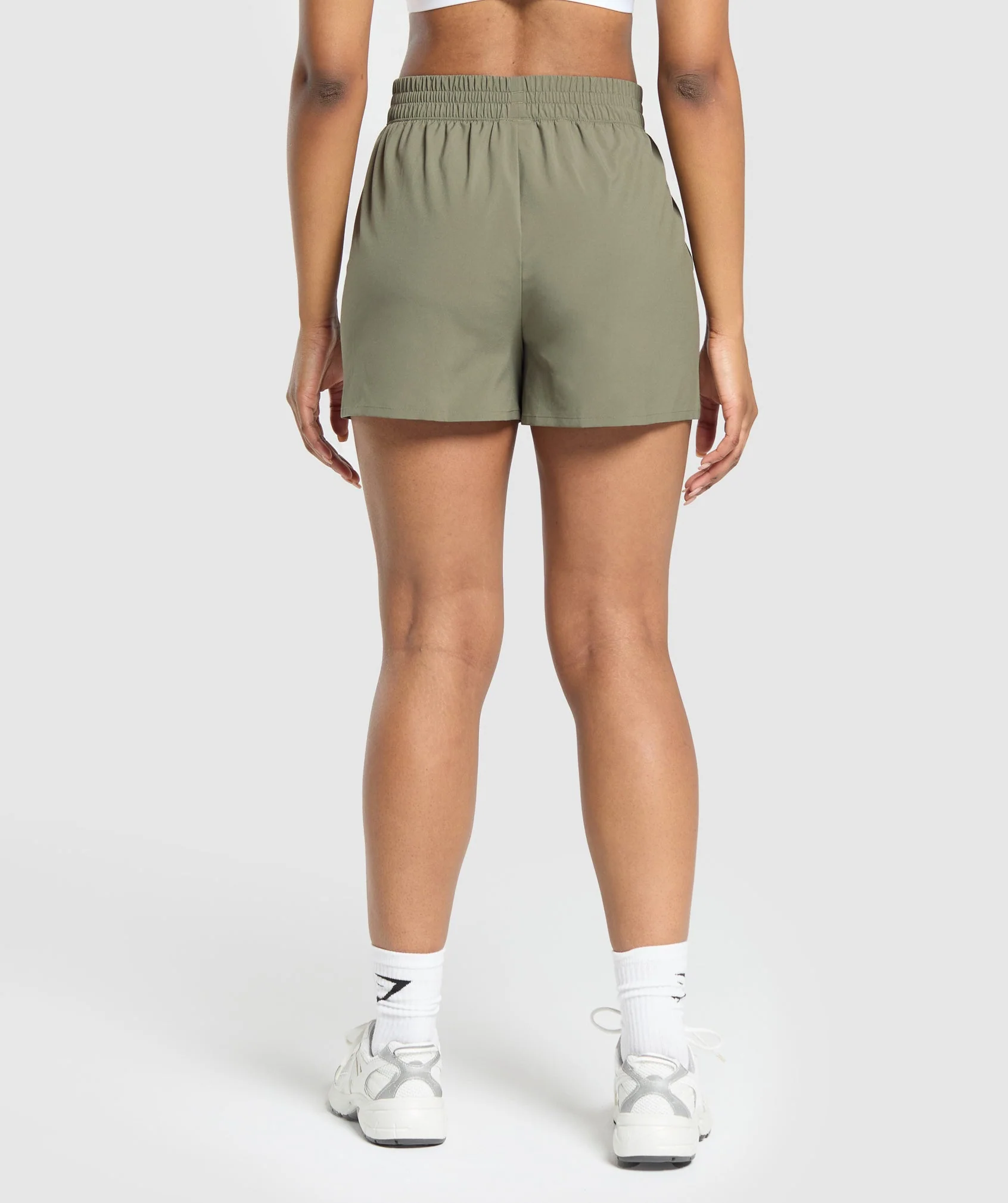 Pintuck Shorts Base Green // GYMSHARK - Image 2