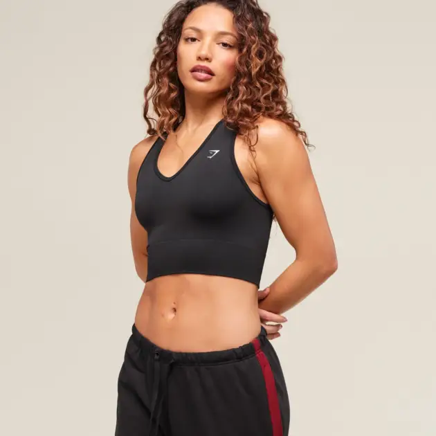 Everyday Seamless Crop Tank Black // GYMSHARK