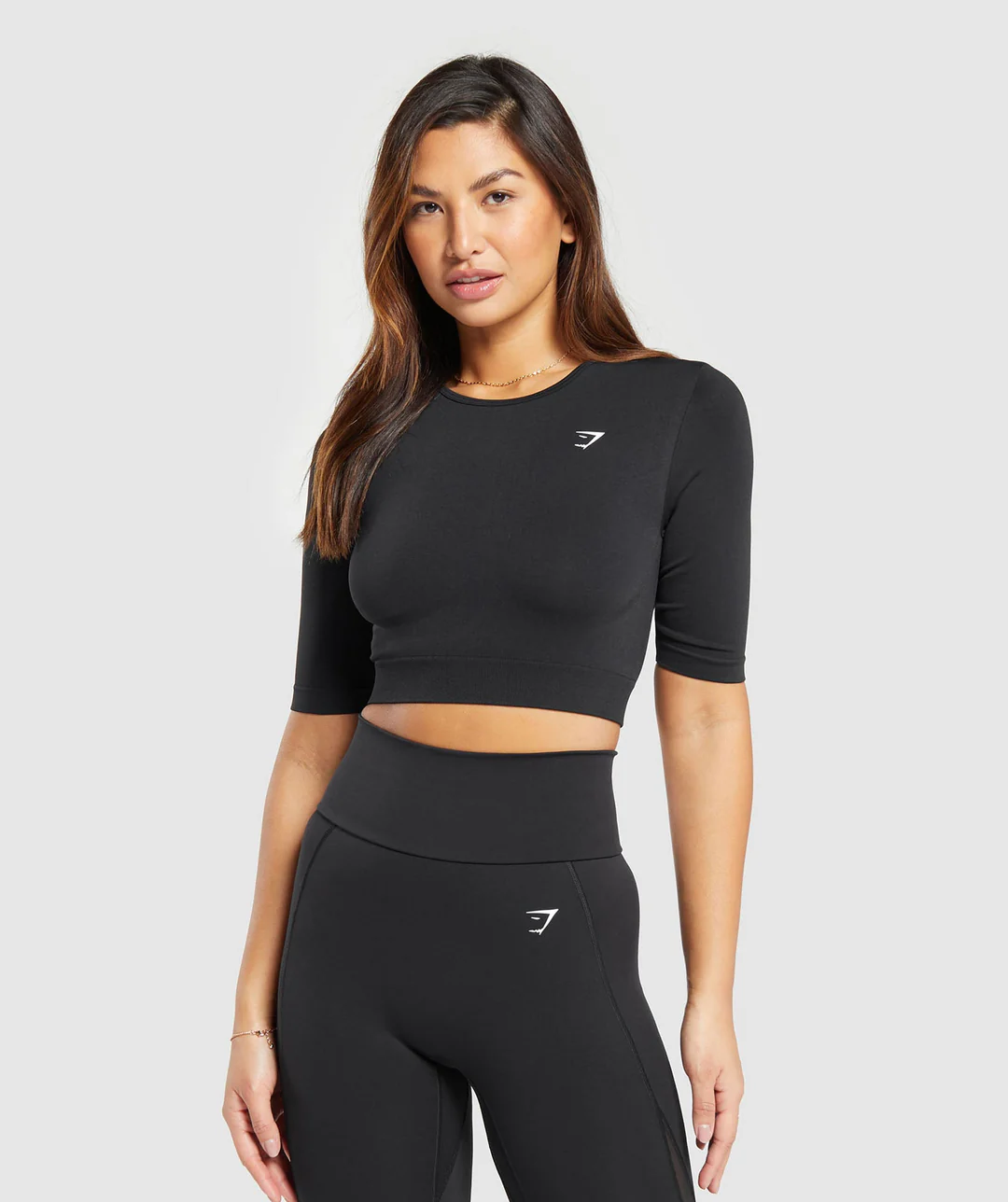 Everyday Seamless Crop Top  Black // GYMSHARK