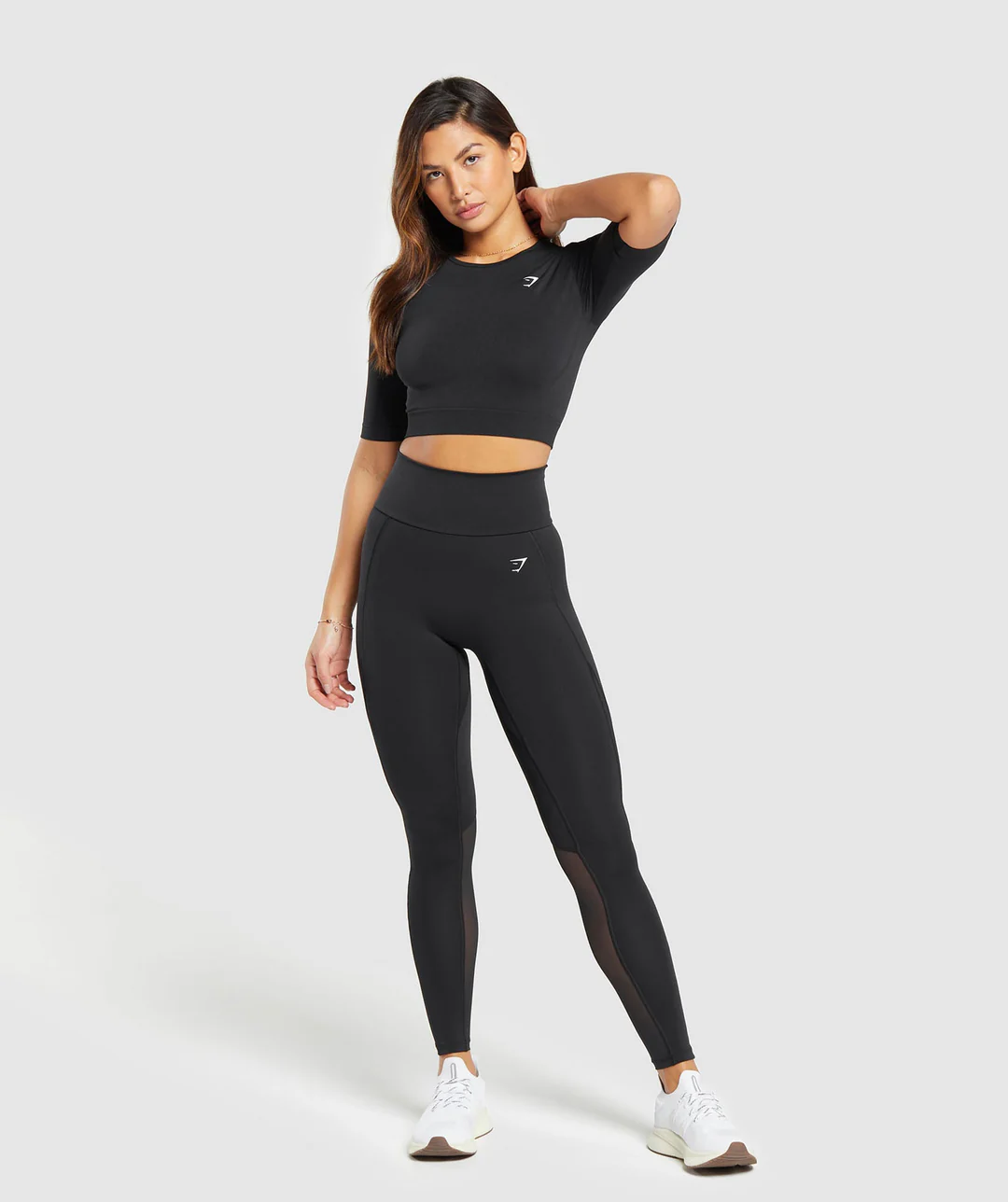 Everyday Seamless Crop Top  Black // GYMSHARK - Image 3