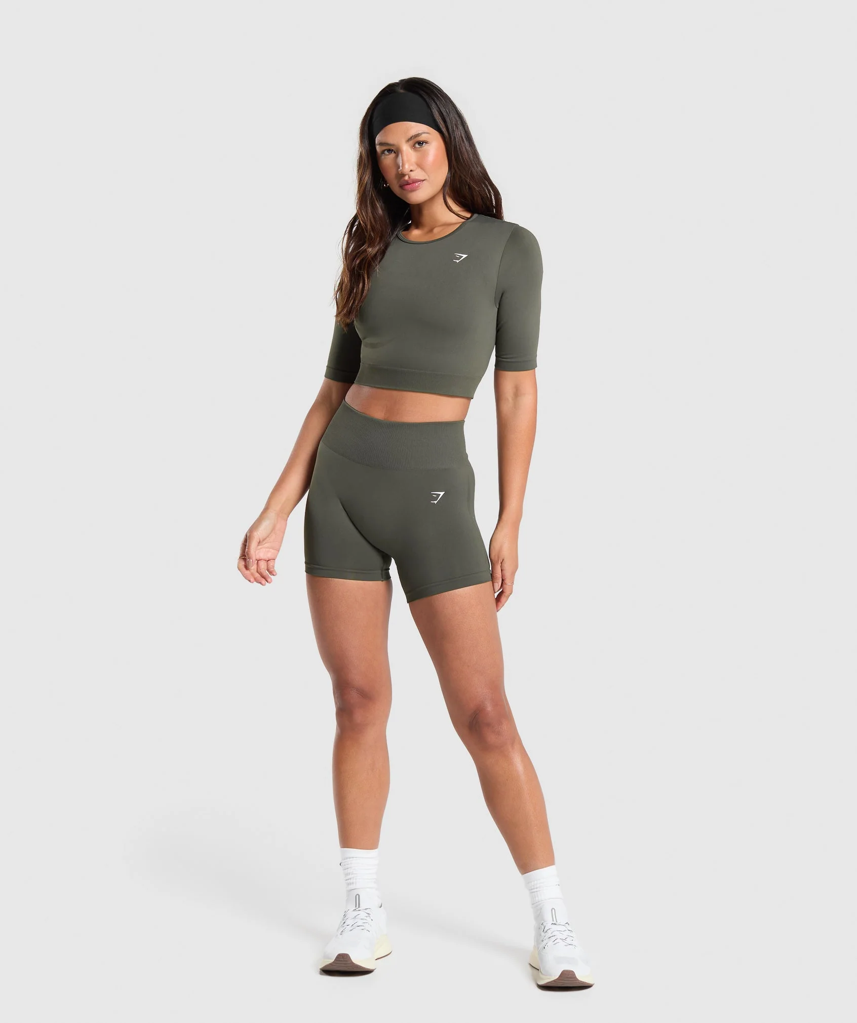 Everyday Seamless Crop Top Strength Green // GYMSHARK - Image 3