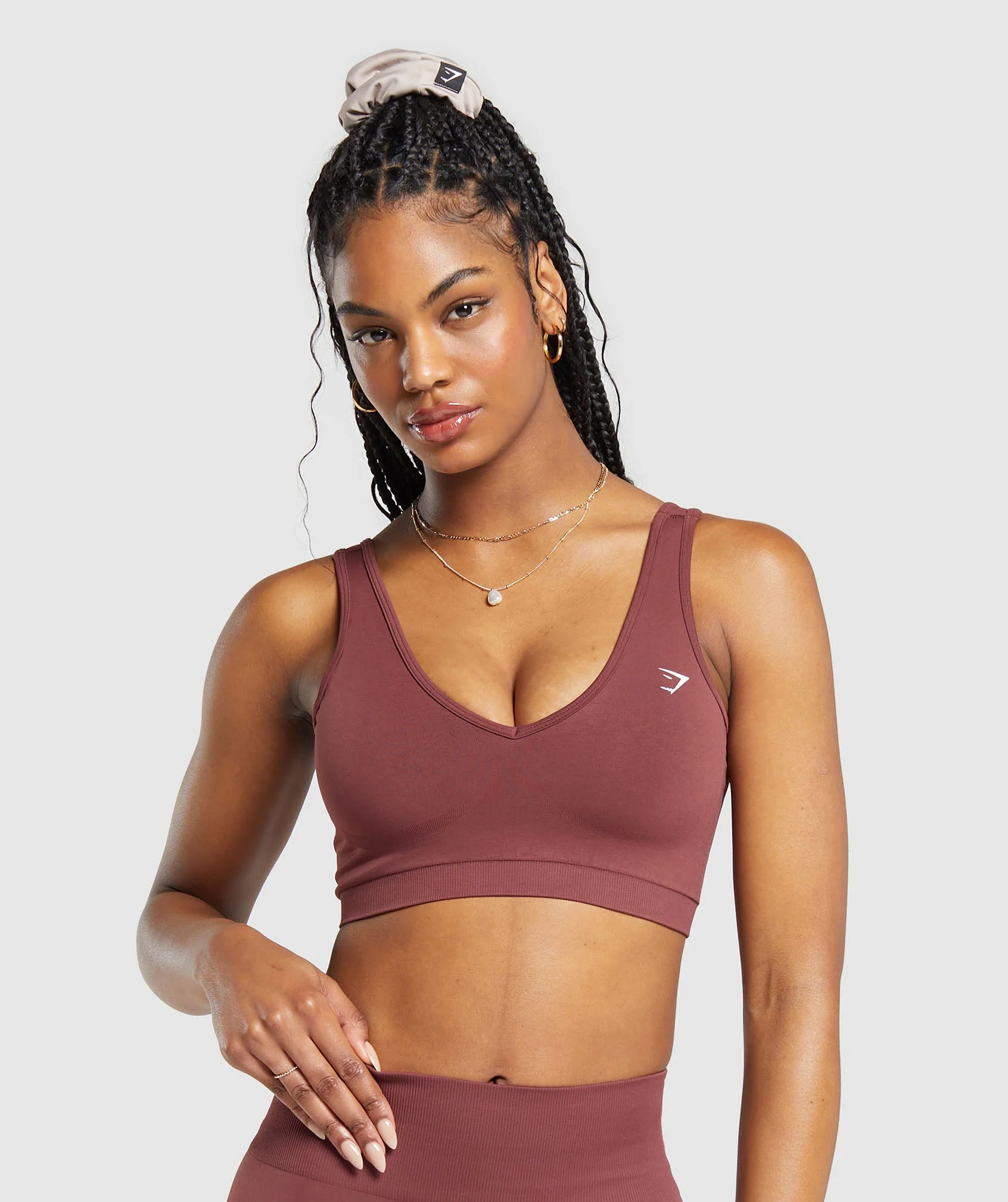 Everyday Seamless Sports Bra  Burgundy Brown // GYMSHARK