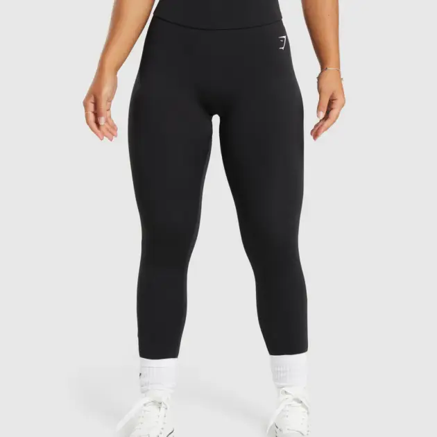 Power Regular Leggings Black // GYMSHARK