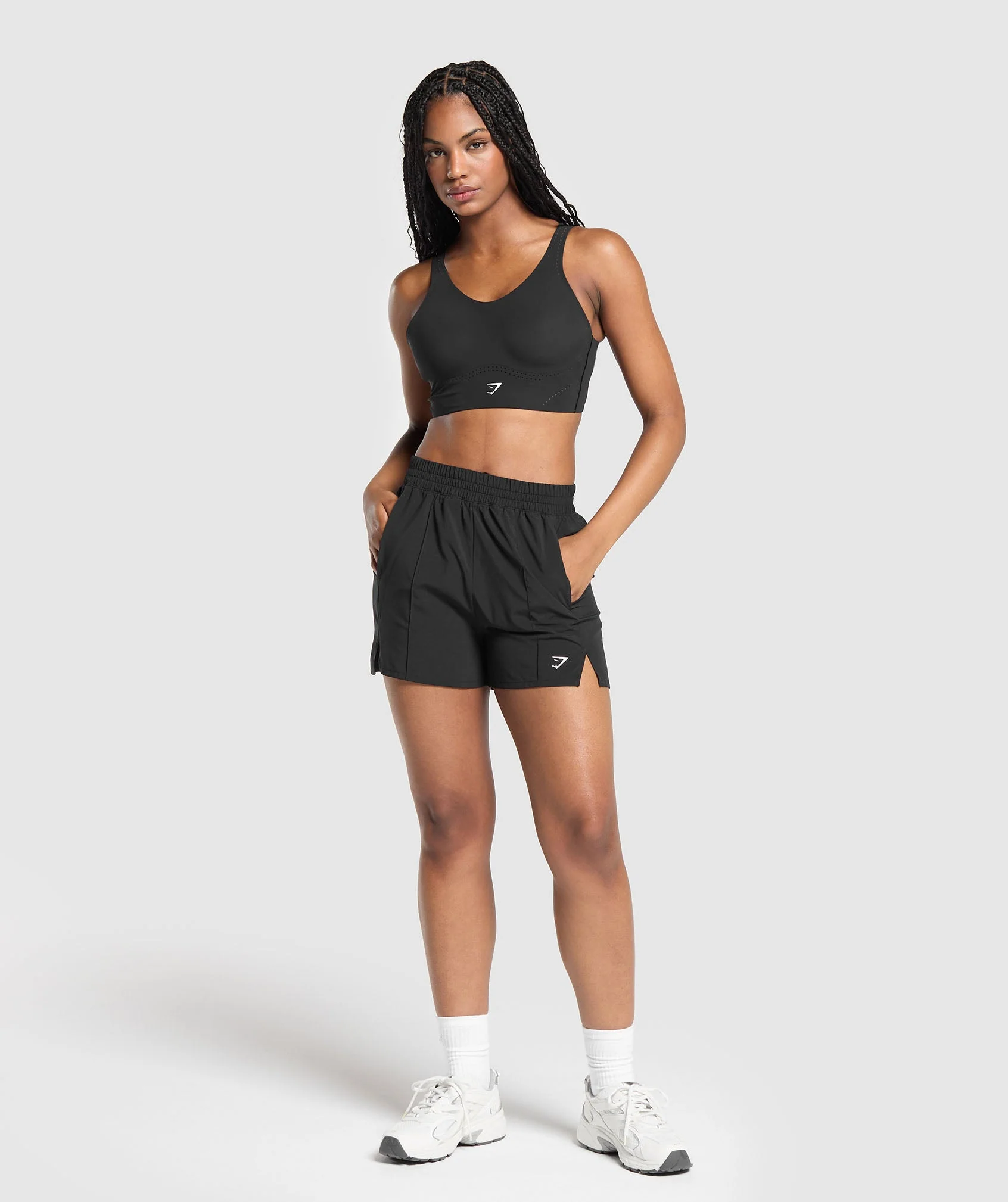 Pintuck Shorts Black // GYMSHARK - Image 3