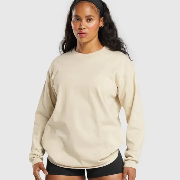 Heavyweight Cotton Long Sleeve Top // GYMSHARK