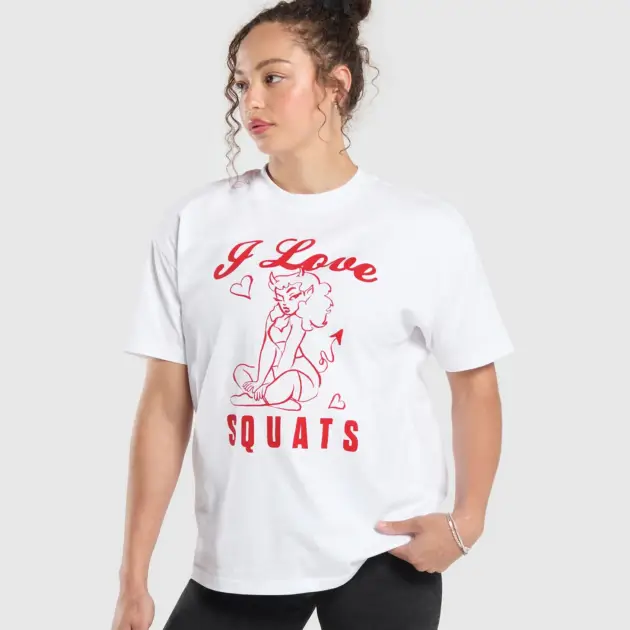 I Love Squats Graphic Oversized Tee // GYMSHARK