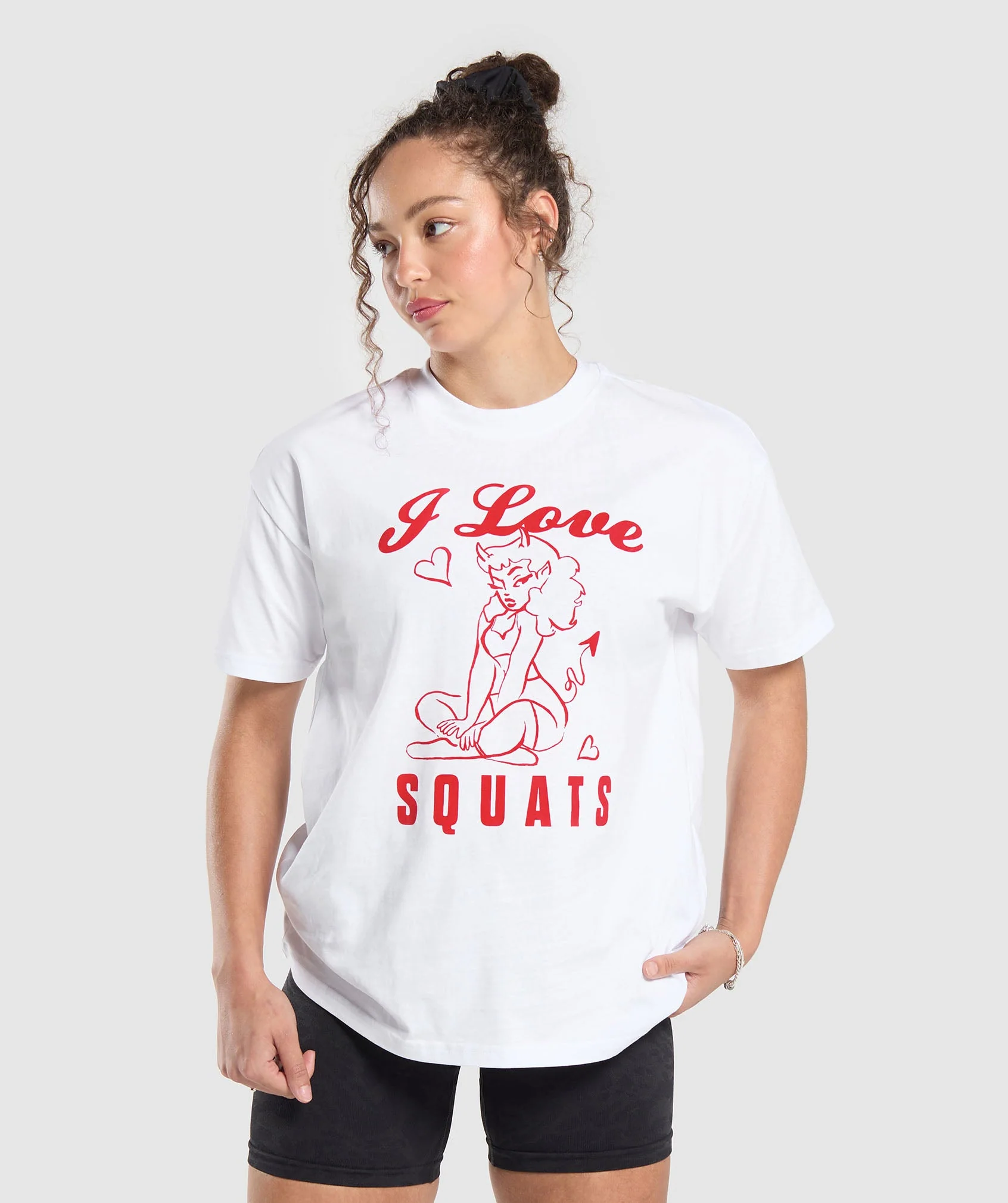 I Love Squats Graphic Oversized Tee // GYMSHARK - Image 4