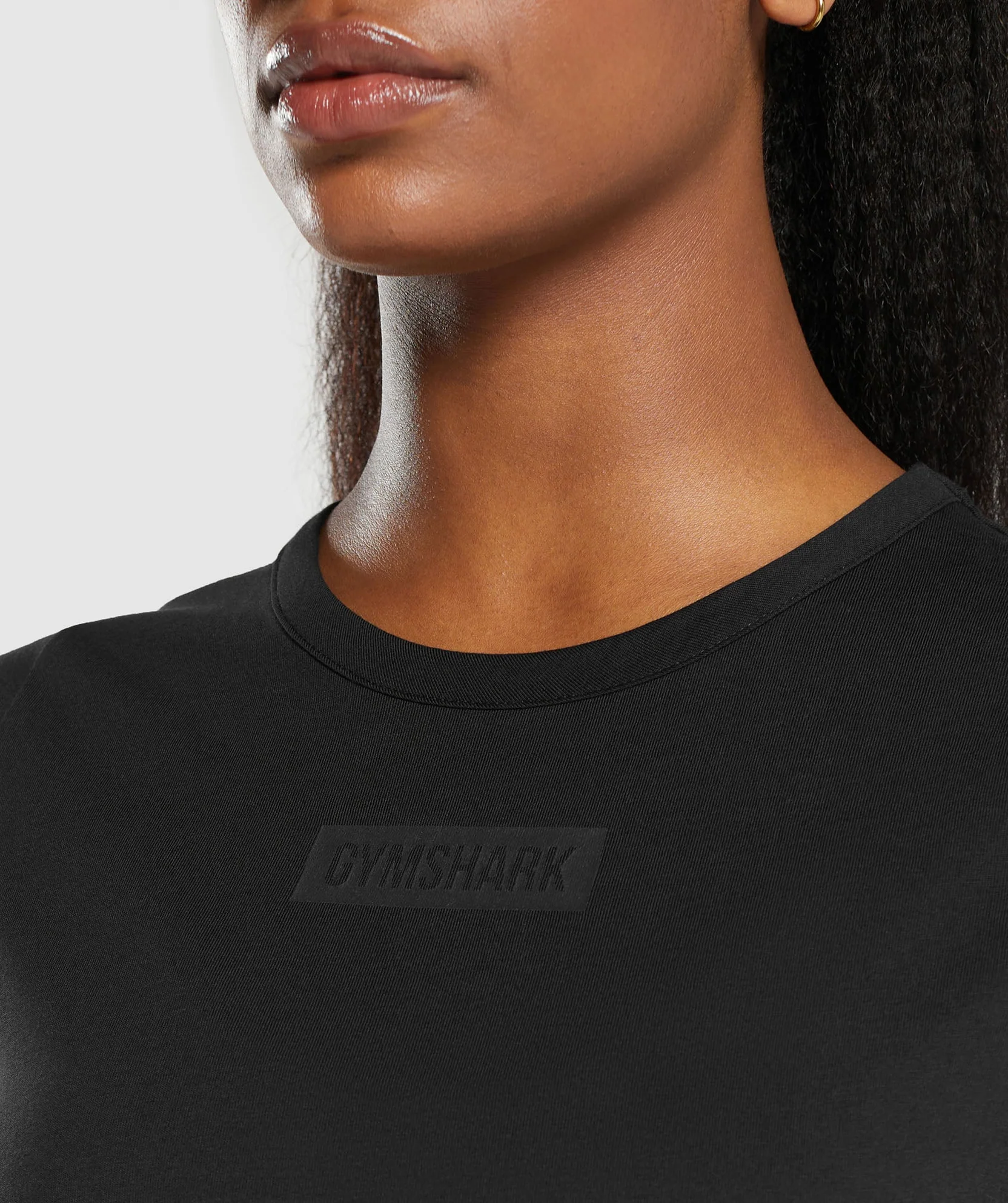 BLOCK CROP TOP BLACK // GYMSHARK - Image 4