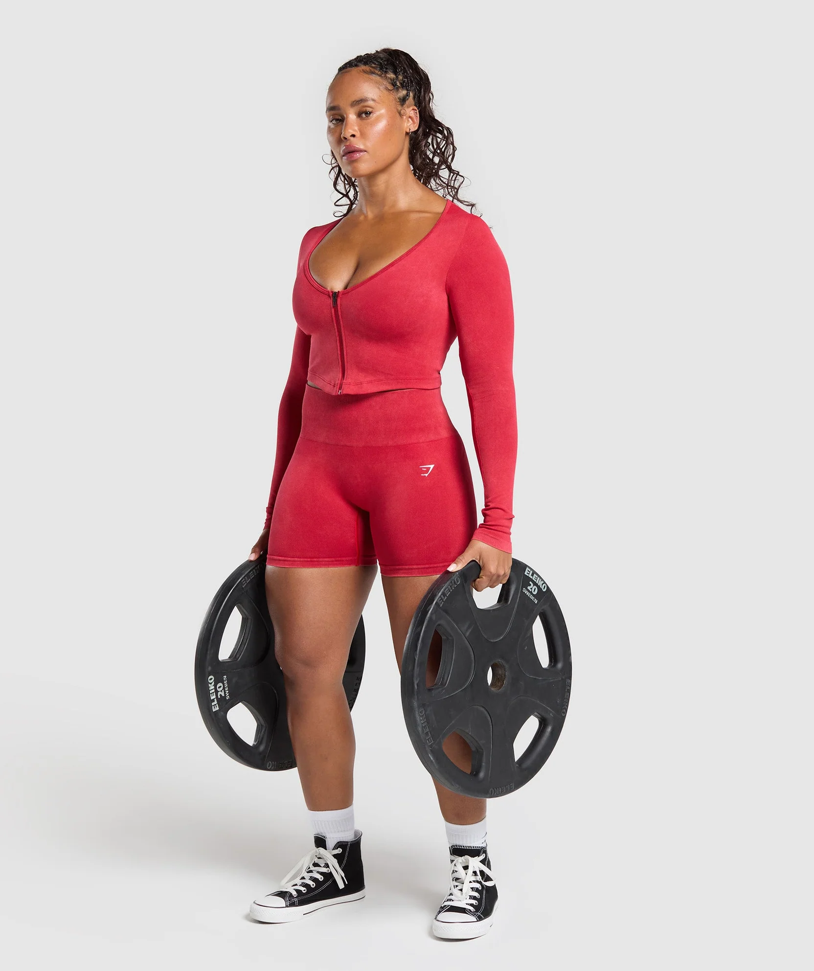 GAINS SEAMLESS WASHED ZIP UP JACKET // GYMSHARK - Image 3