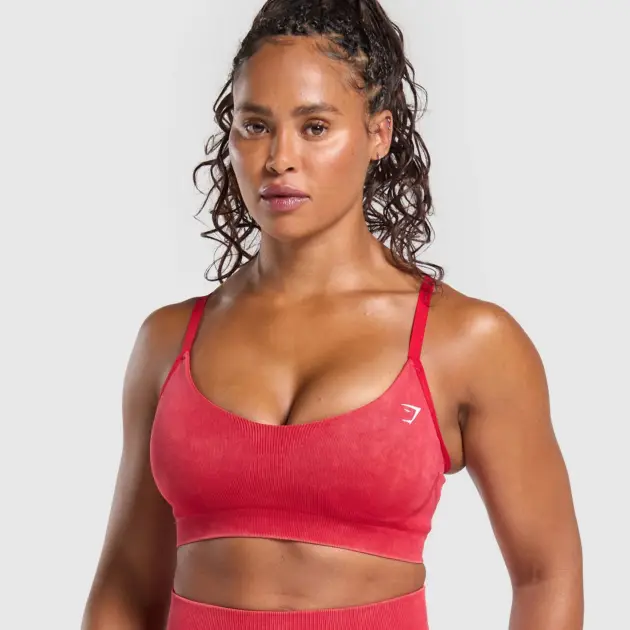 GAINS SEAMLESS WASHED SPORTS BRA // GYMSHARK