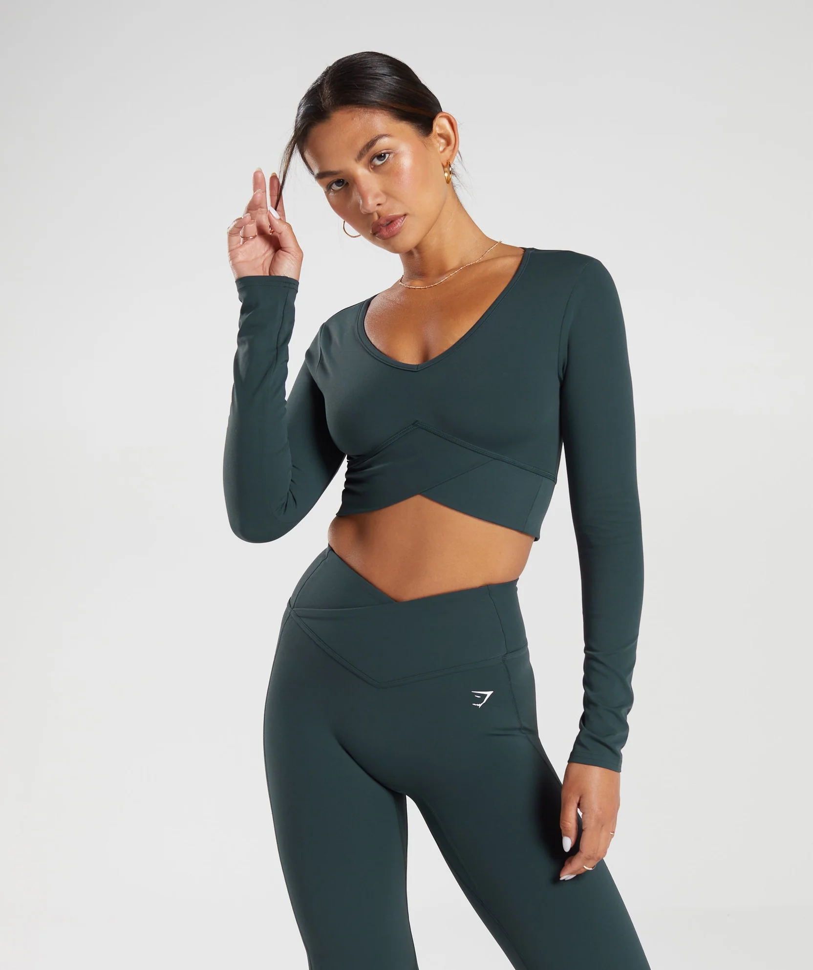 CROSSOVER LONG SLEEVE CROP TOP // GYMSHARK - Image 4