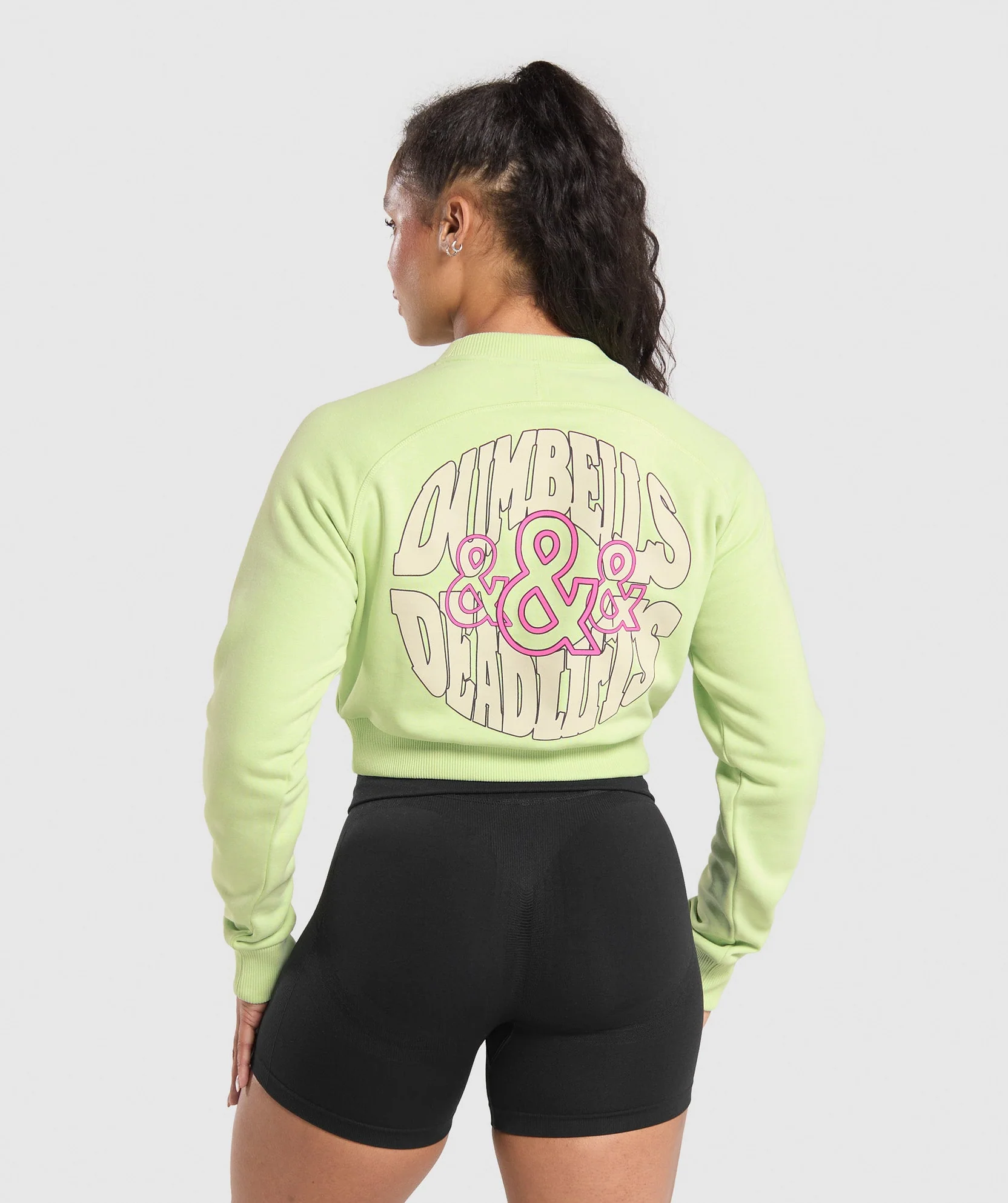 DUMBELLS & DEADLIFTS CROP SWEATER // GYMSHARK - Image 2