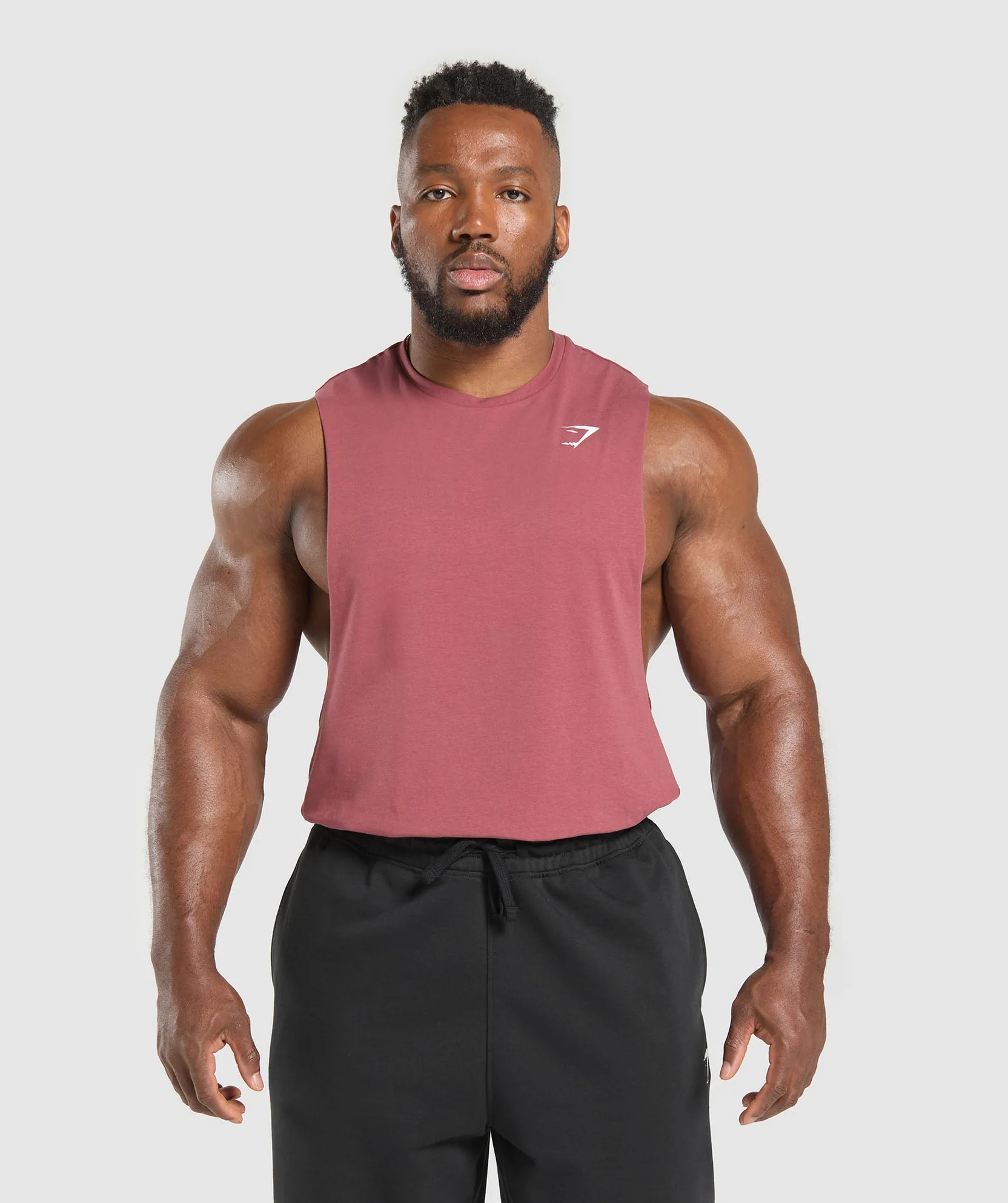 CRITICAL DROP ARM TANK Washed Berry Pink // GYMSHARK