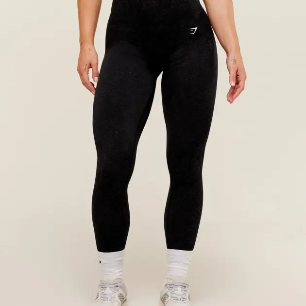 ADAPT FLECK SEAMLESS LEGGINGS BLACK // GYMSHARK