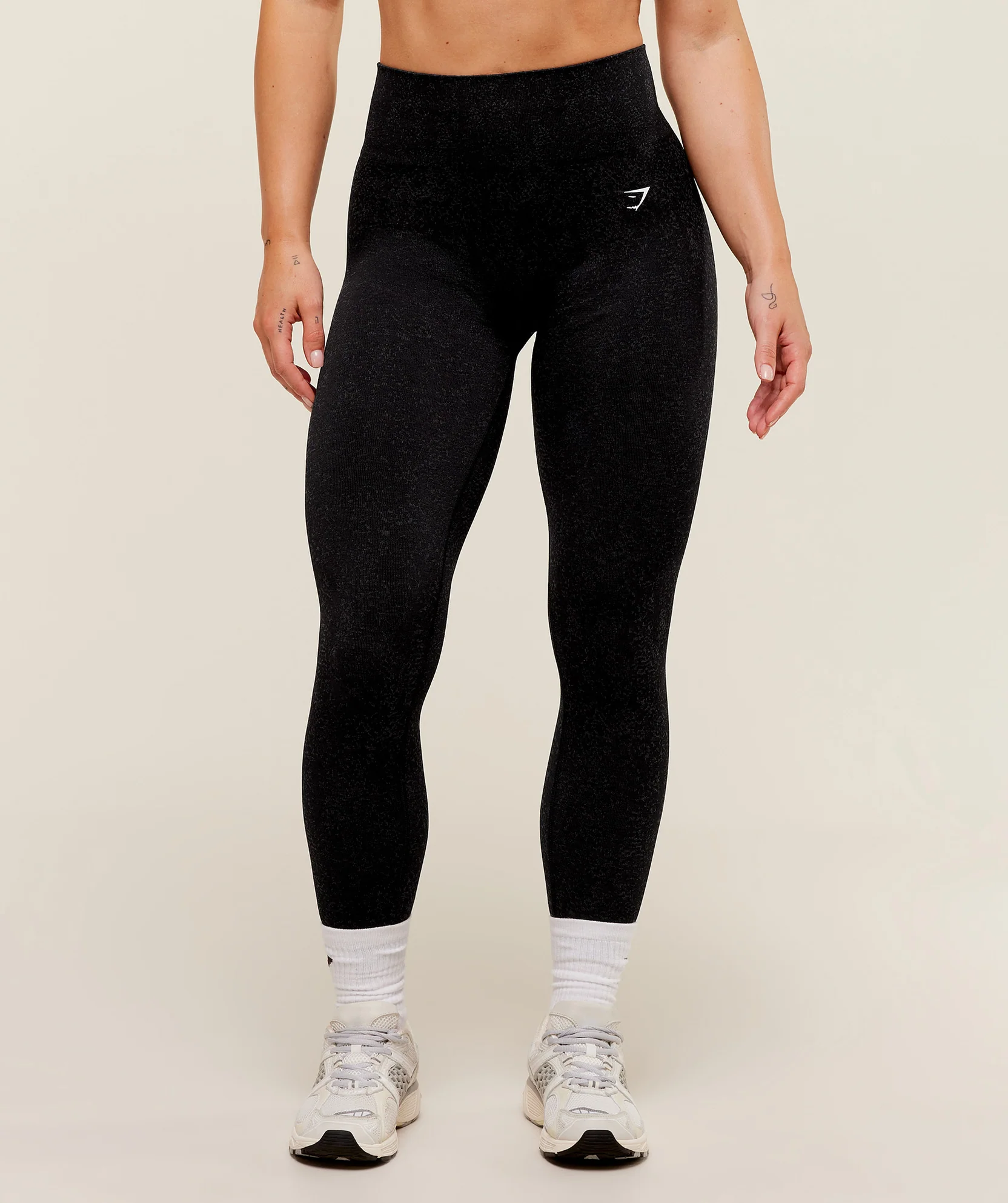 ADAPT FLECK SEAMLESS LEGGINGS BLACK // GYMSHARK