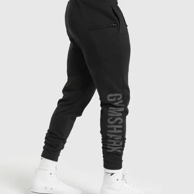 POWER JOGGERS Black // GYMSHARK