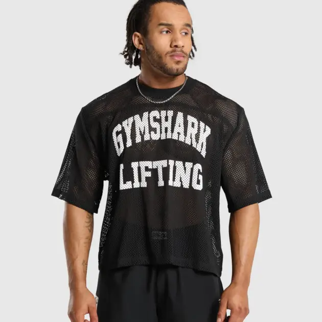 MESH OVERSIZED T-SHIRT Black // GYMSHARK