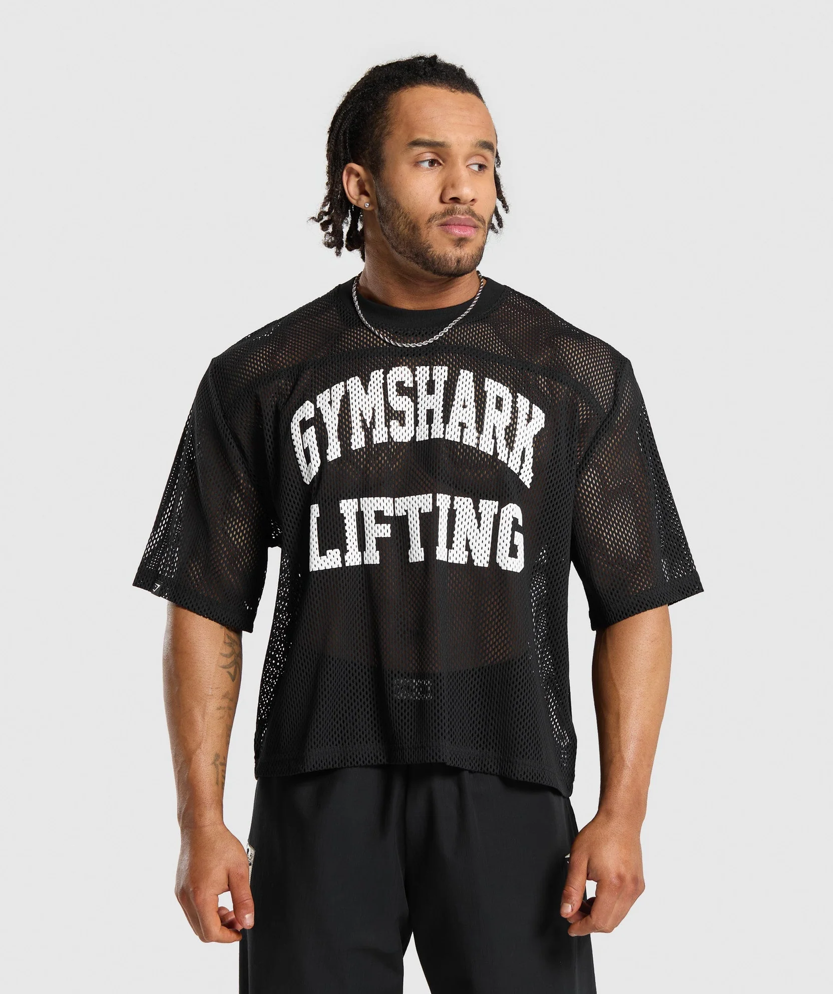 MESH OVERSIZED T-SHIRT Black // GYMSHARK