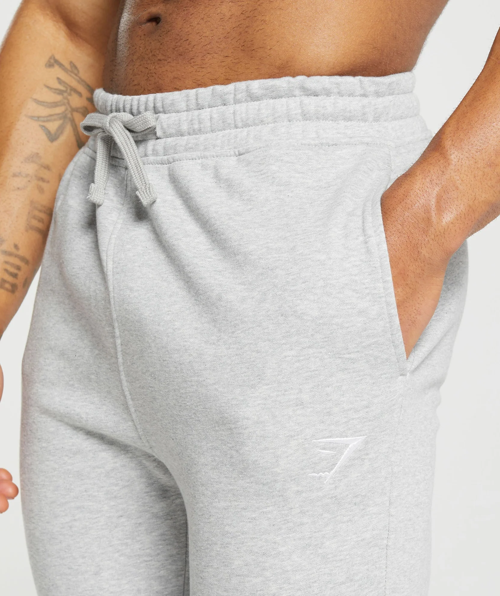 CREST JOGGERS  Grey Marl // GYMSHARK - Image 3
