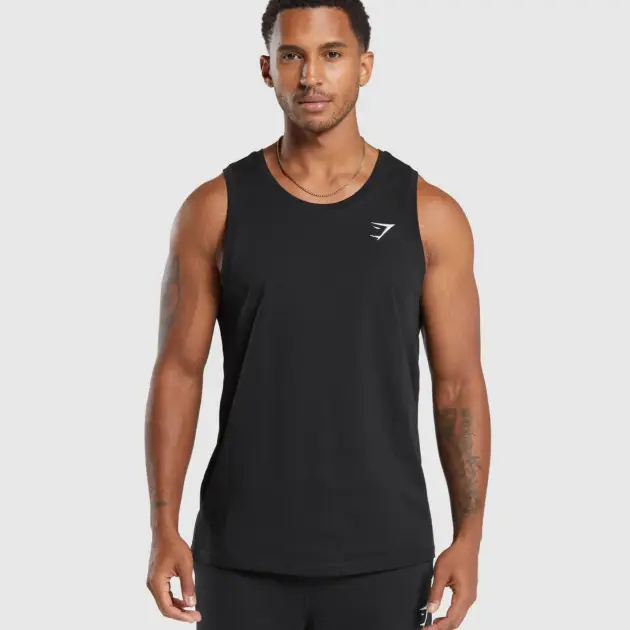 Crest Tank Black // GYMSHARK