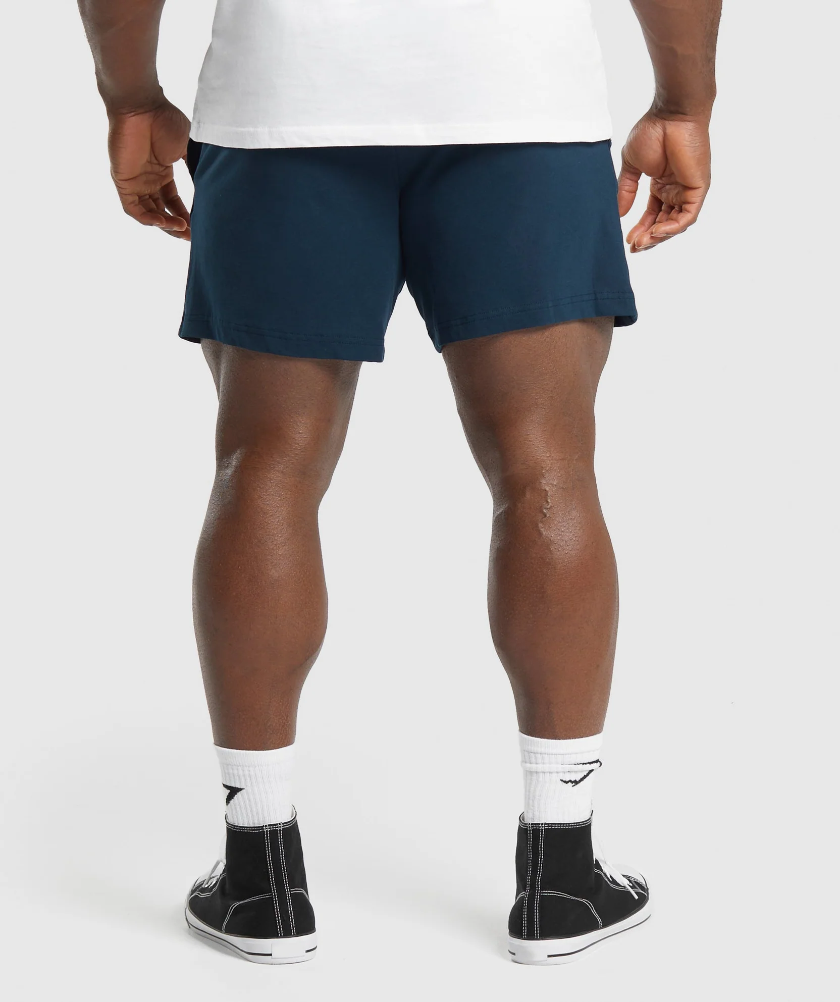 LIGHTWEIGHT JERSEY SHORTS Navy // GYMSHARK - Image 2