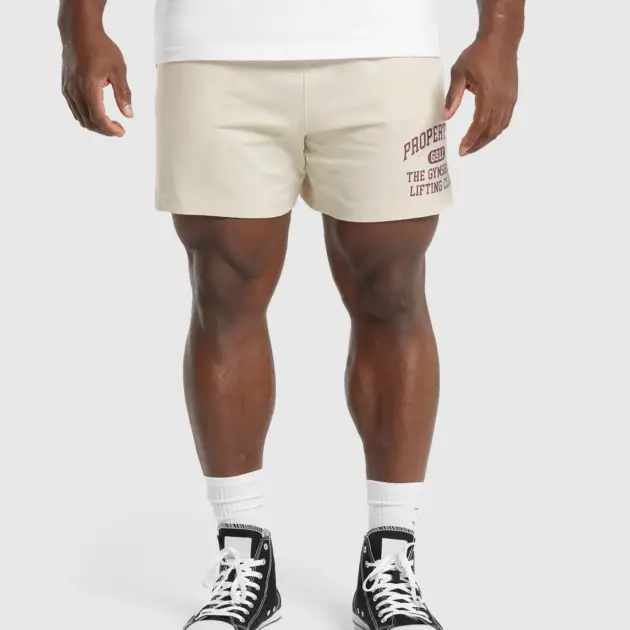 LIGHTWEIGHT JERSEY SHORTS Ecru White // GYMSHARK