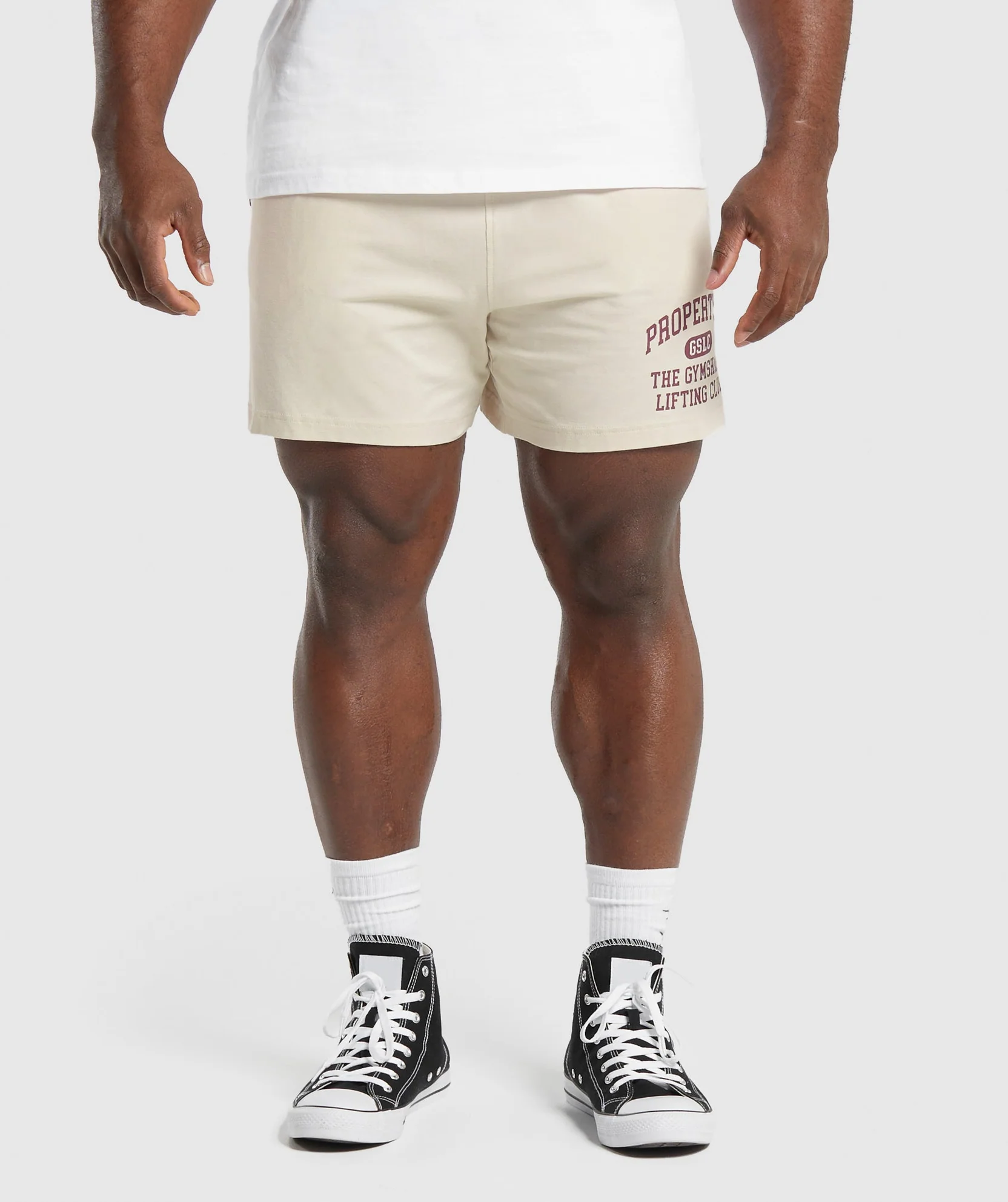 LIGHTWEIGHT JERSEY SHORTS Ecru White // GYMSHARK