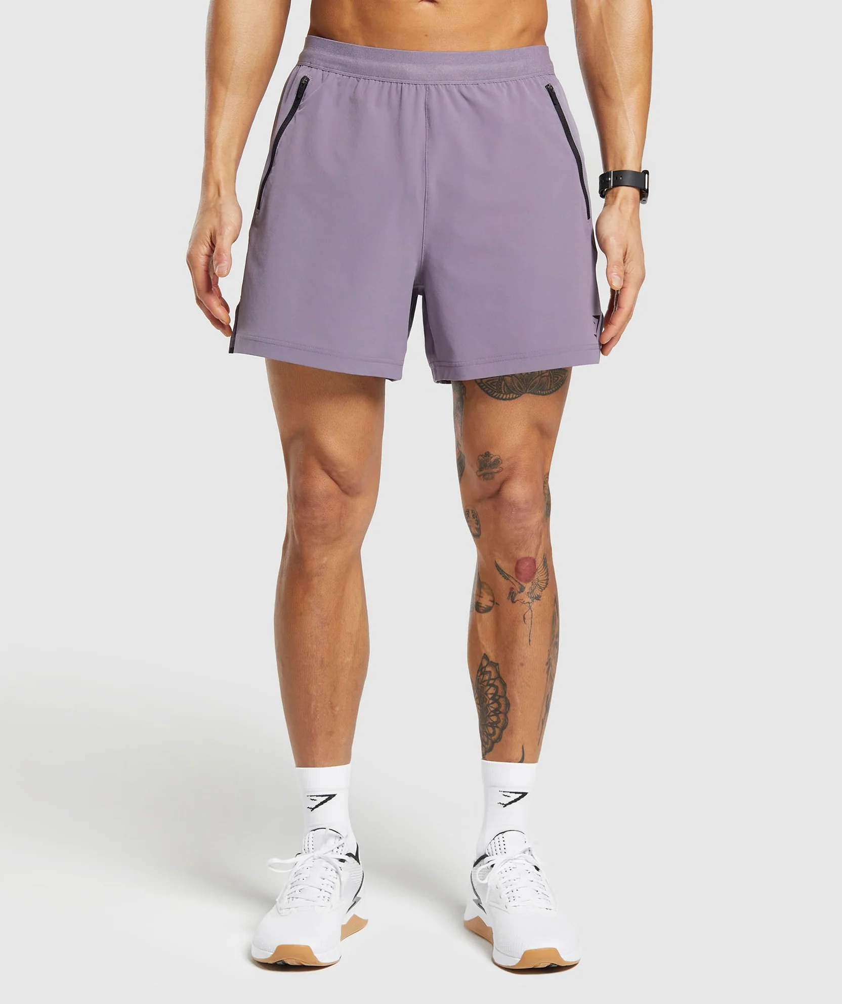 APEX 5" HYBRID SHORT FOG PURPLE // GYMSHARK
