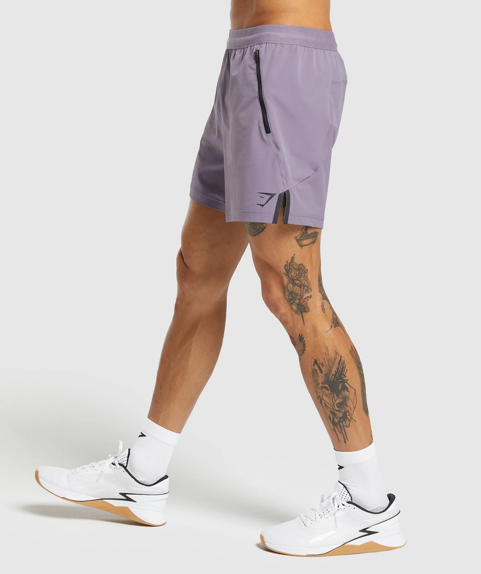 APEX 5" HYBRID SHORT FOG PURPLE // GYMSHARK - Image 3