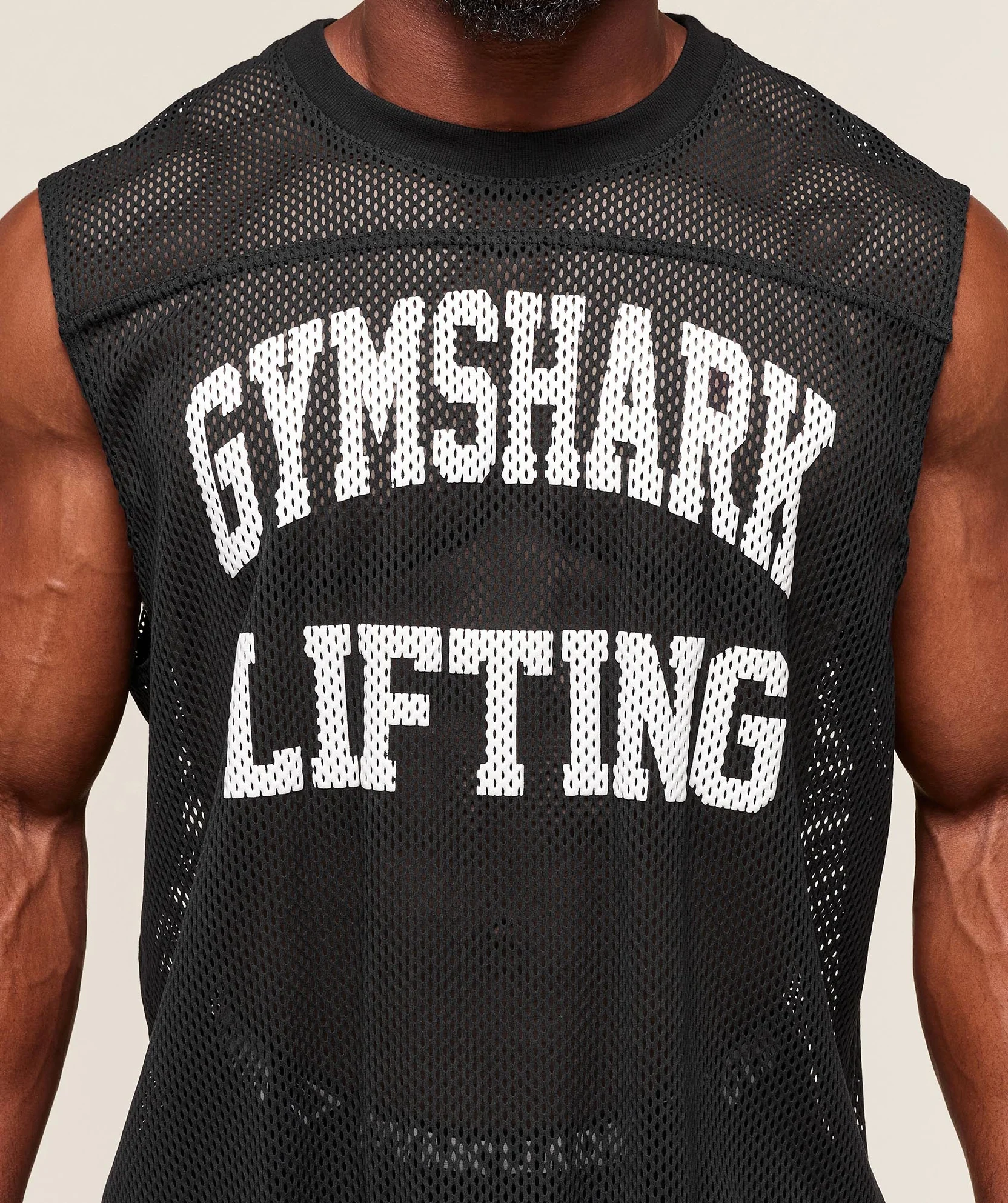 MESH OVERSIZED TANK BLACK // GYMSHARK - Image 3