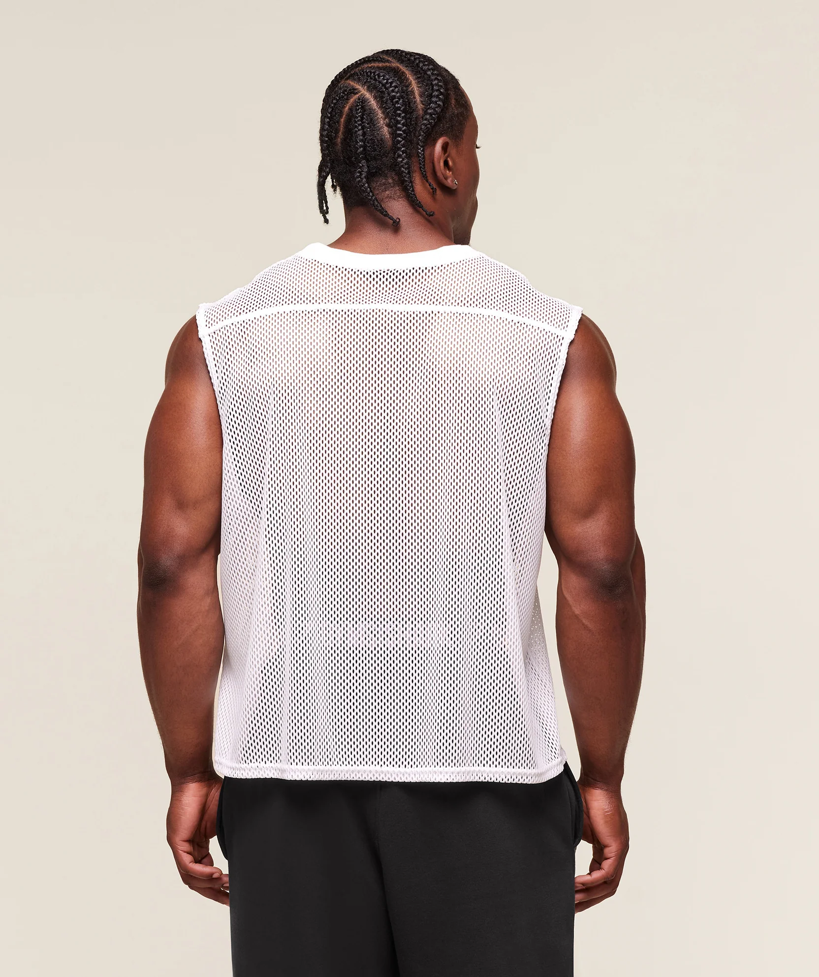 MESH OVERSIZED TANK WITHE // GYMSHARK - Image 2