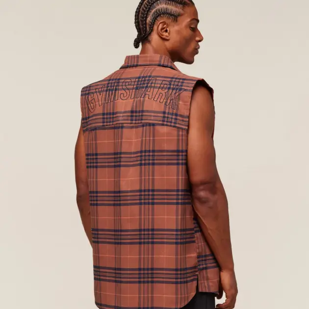 CHECK SLEEVELESS SHIRT // GYMSHARK